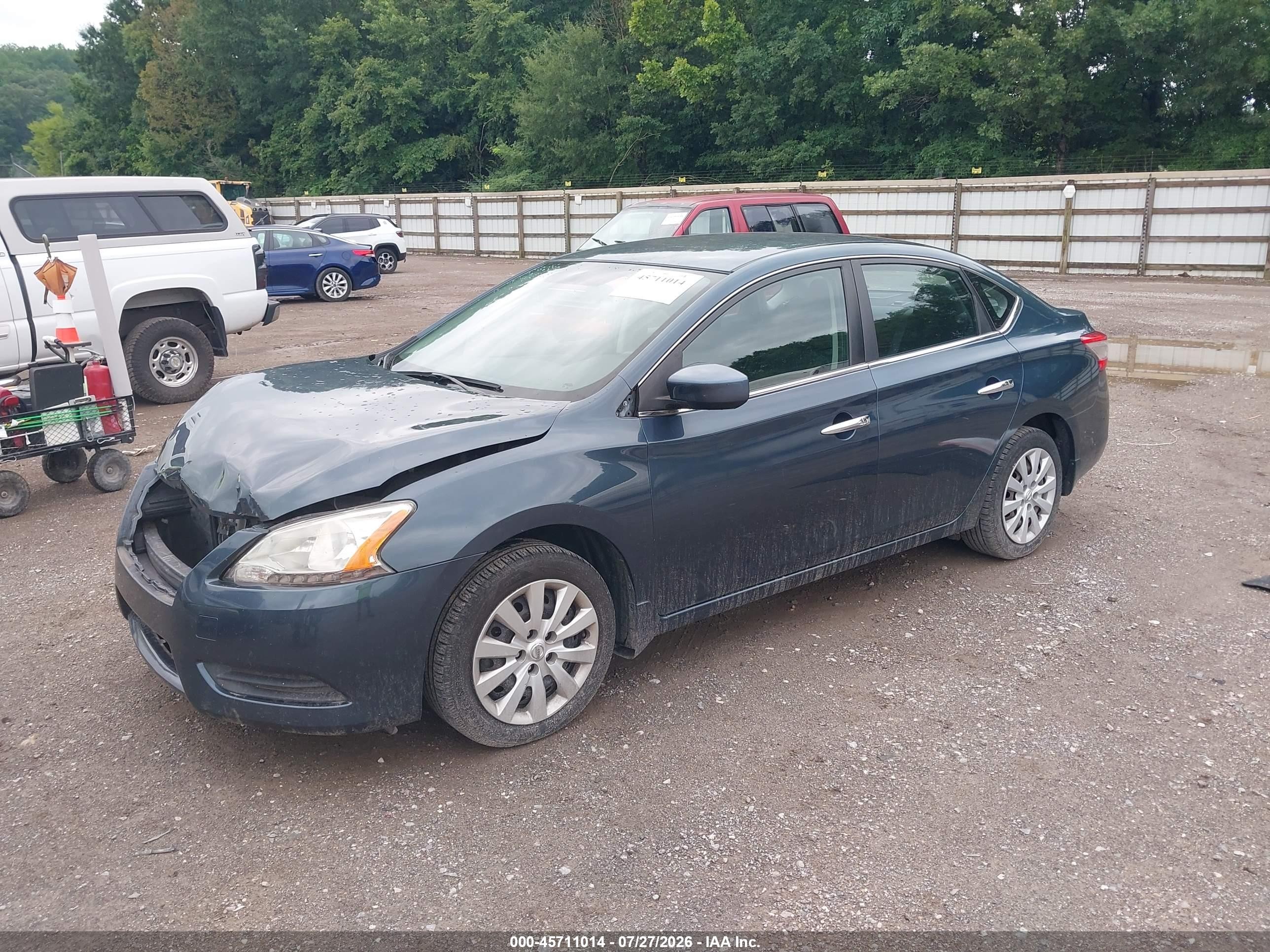 2015 Nissan Sentra Sv Blue vin: 3N1AB7AP3FY263829