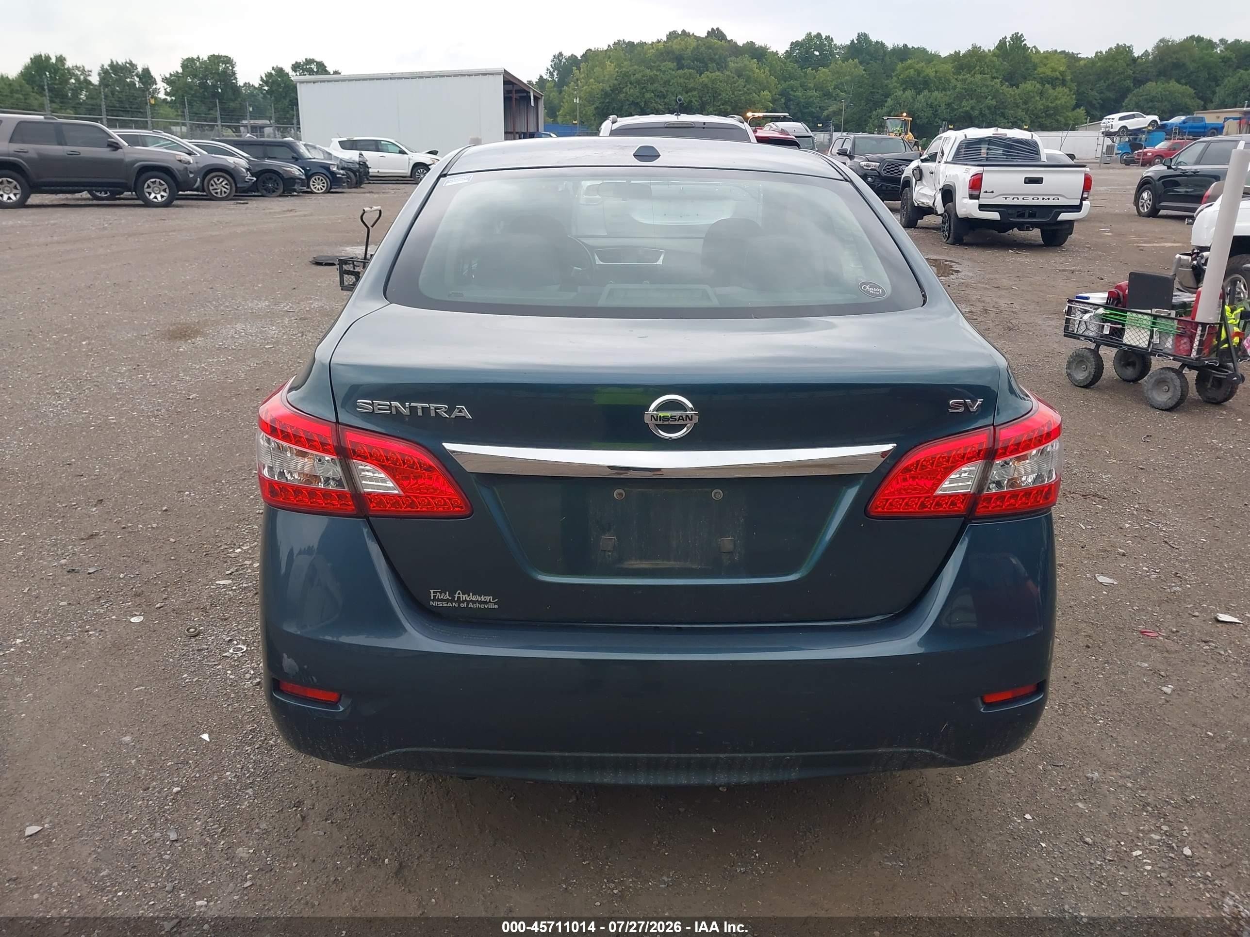2015 Nissan Sentra Sv Blue vin: 3N1AB7AP3FY263829