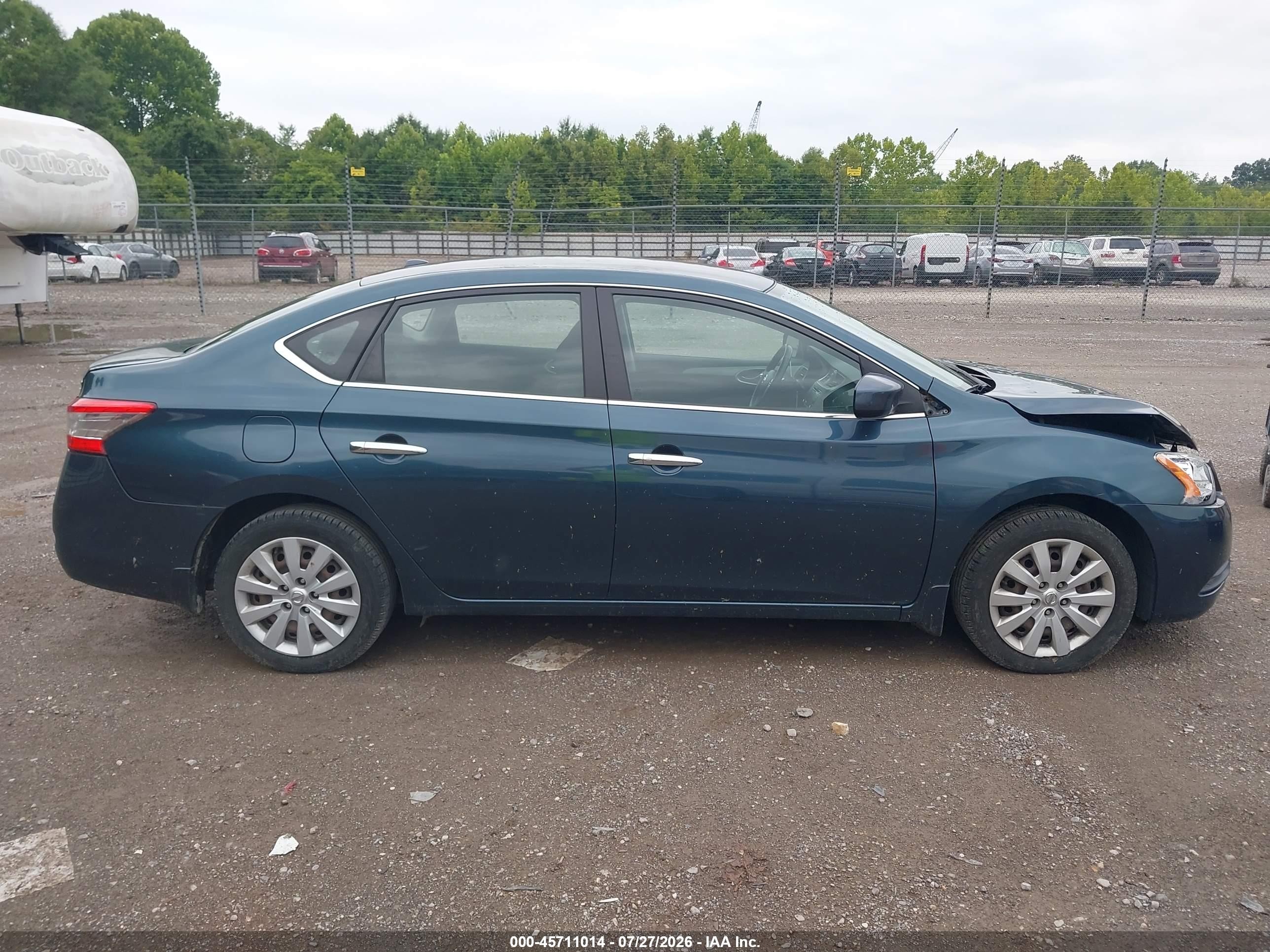 2015 Nissan Sentra Sv Blue vin: 3N1AB7AP3FY263829