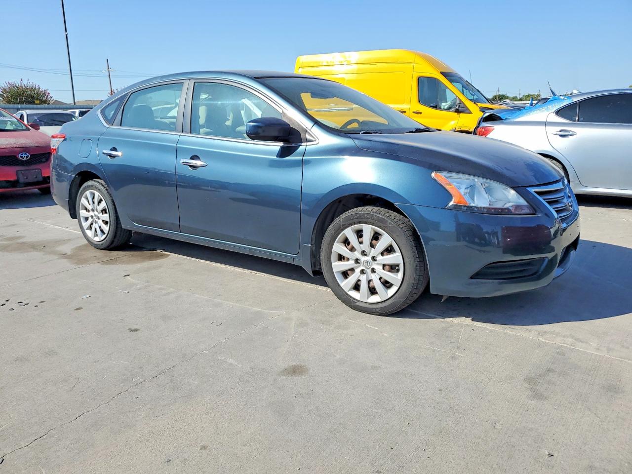 2015 Nissan Sentra Sv Blue vin: 3N1AB7AP3FY270067