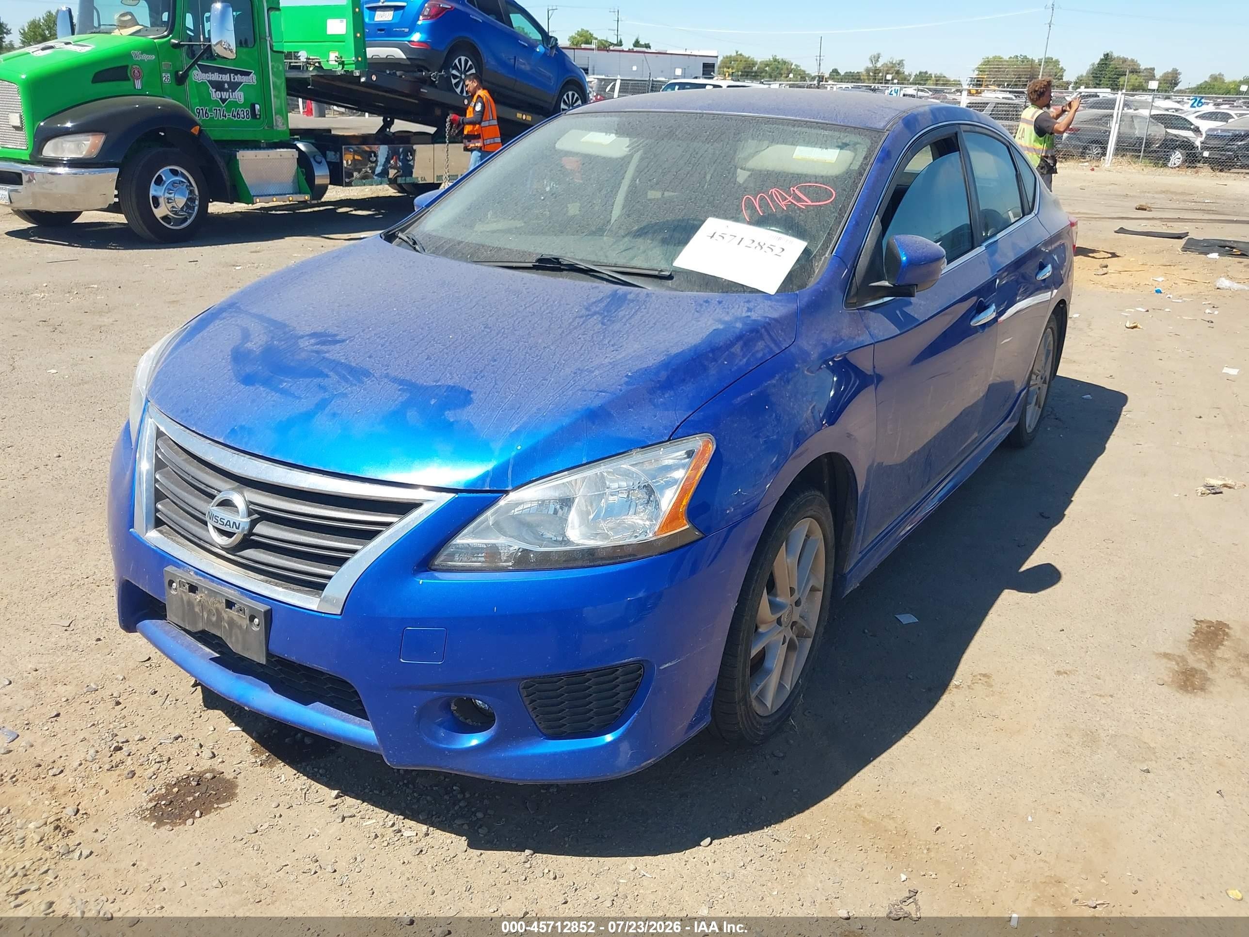 2015 Nissan Sentra Sr Blue vin: 3N1AB7AP3FY275088