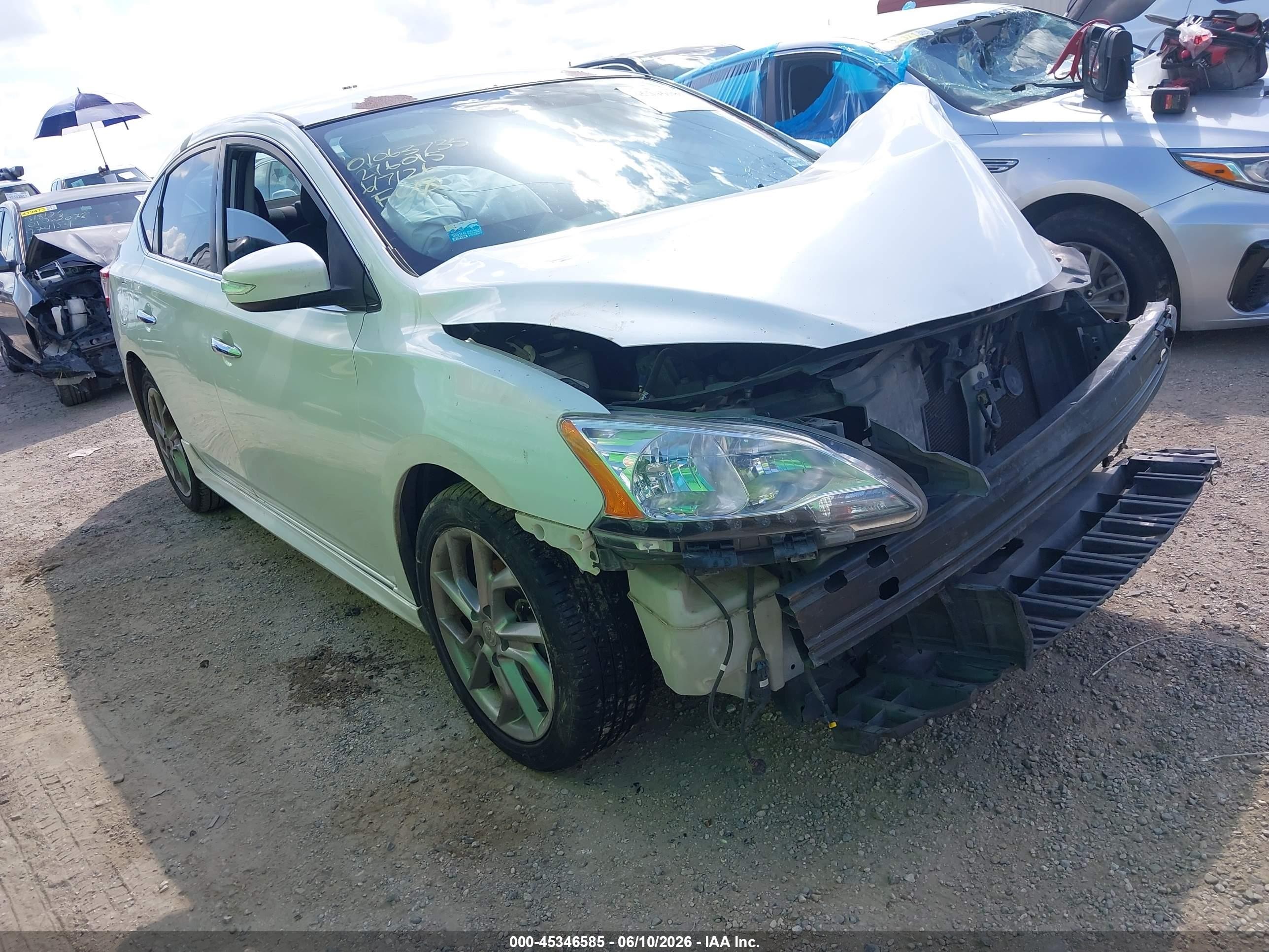 2015 Nissan Sentra Sr White vin: 3N1AB7AP3FY276015