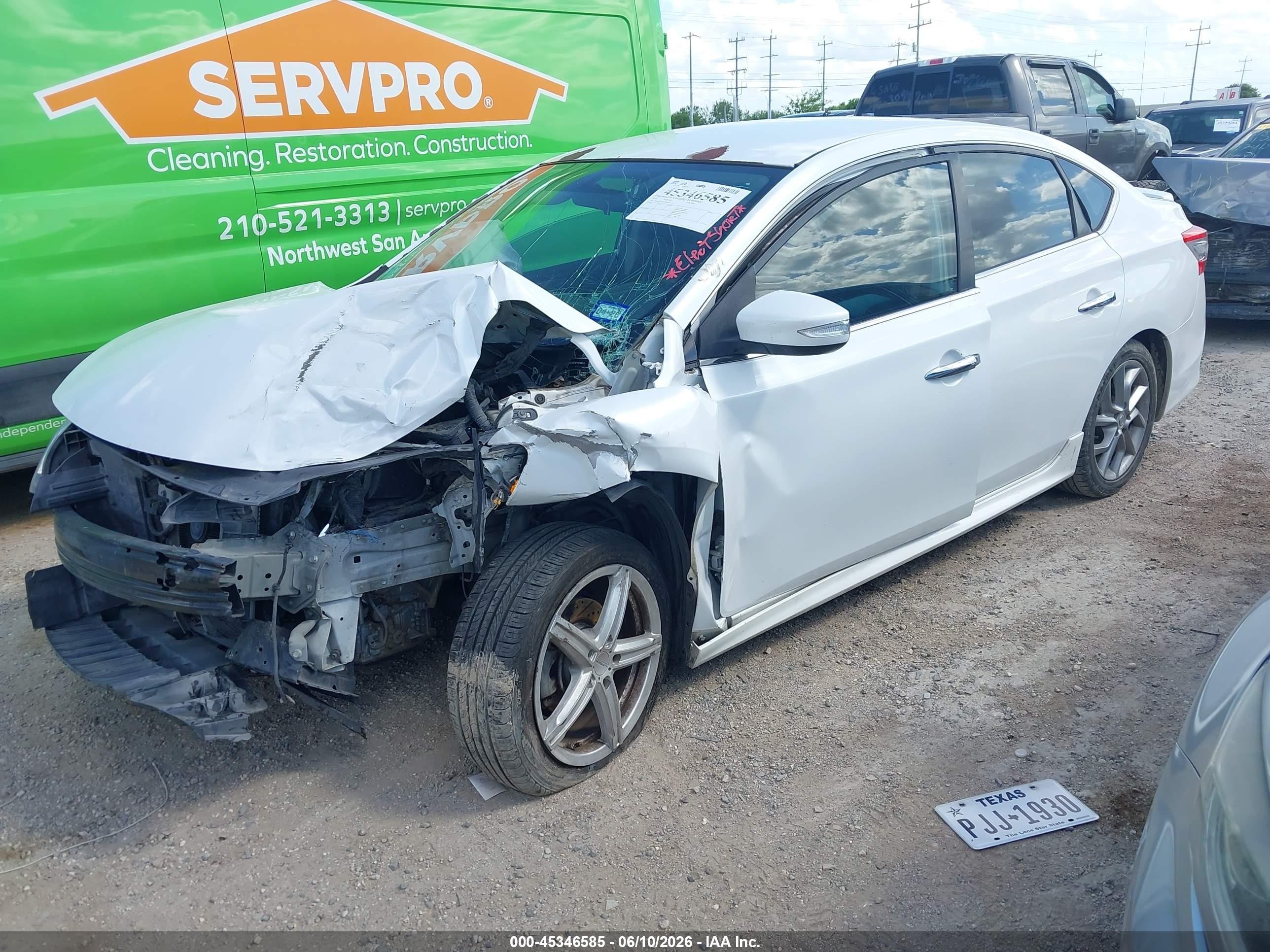 2015 Nissan Sentra Sr White vin: 3N1AB7AP3FY276015