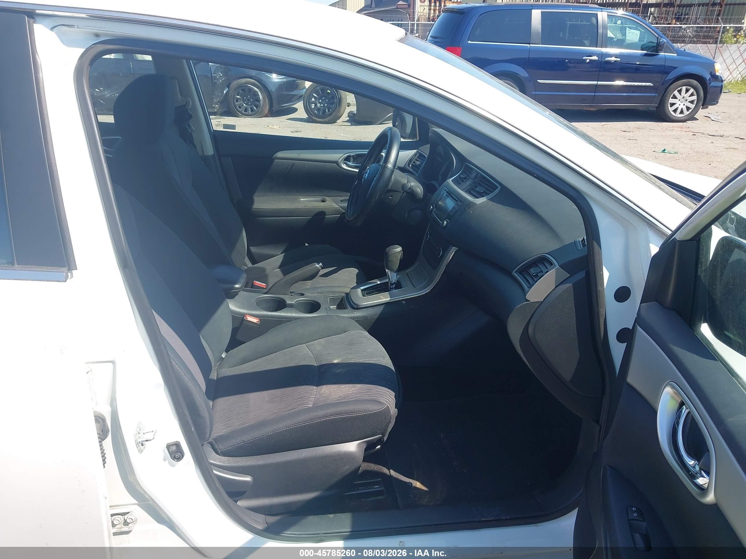 2015 Nissan Sentra Sv White vin: 3N1AB7AP3FY284020