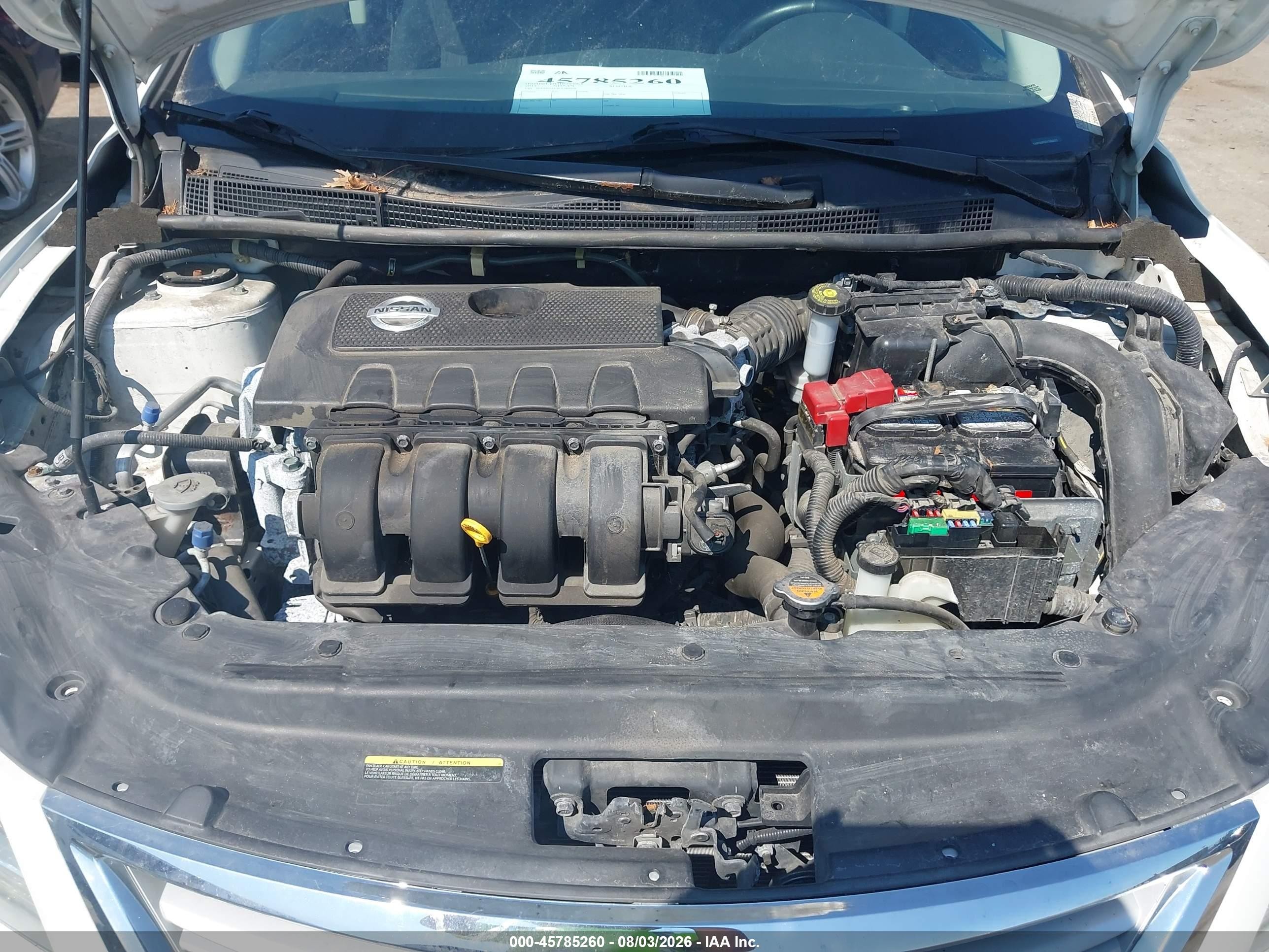 2015 Nissan Sentra Sv White vin: 3N1AB7AP3FY284020