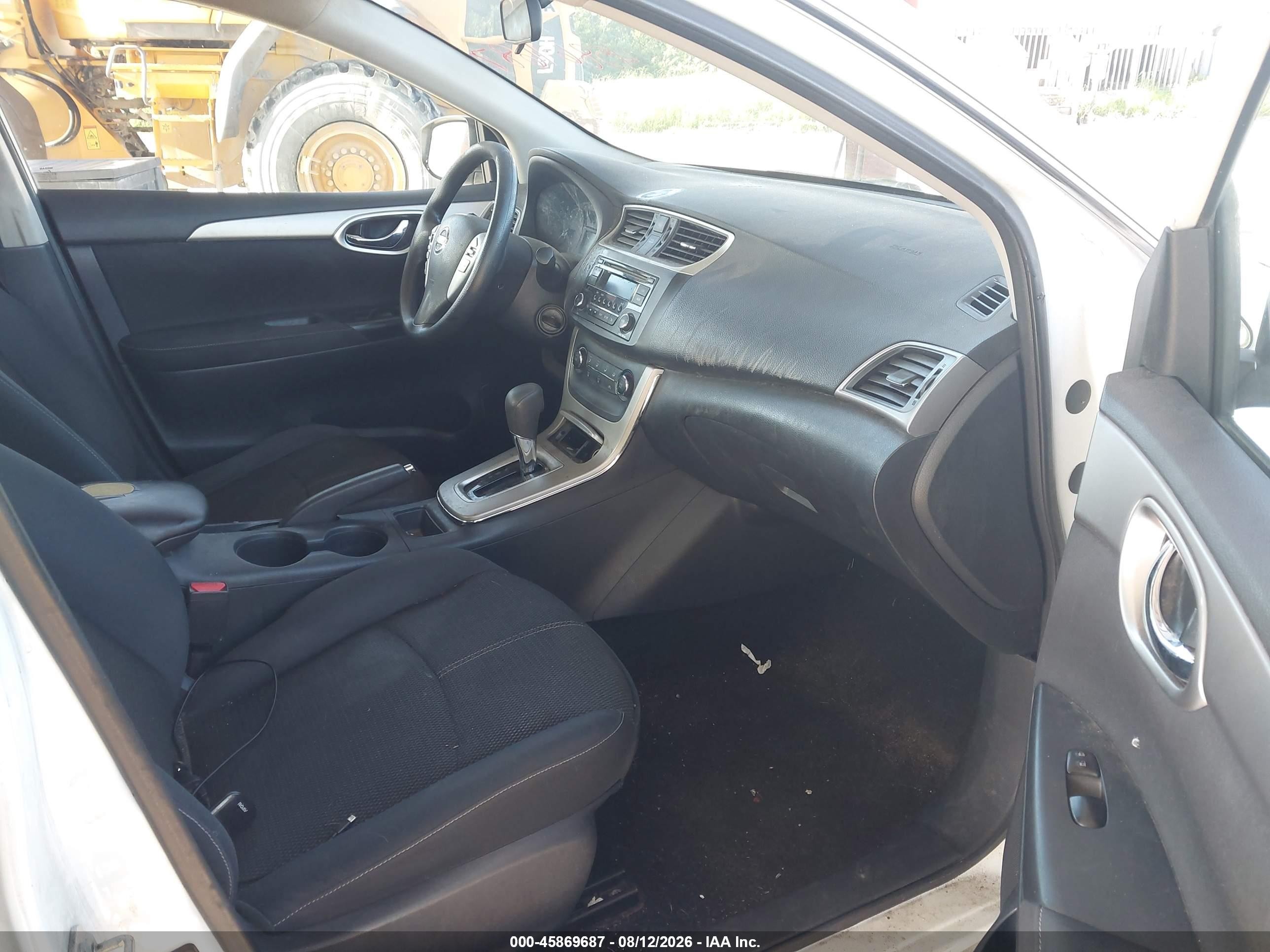 2015 Nissan Sentra S White vin: 3N1AB7AP3FY285376