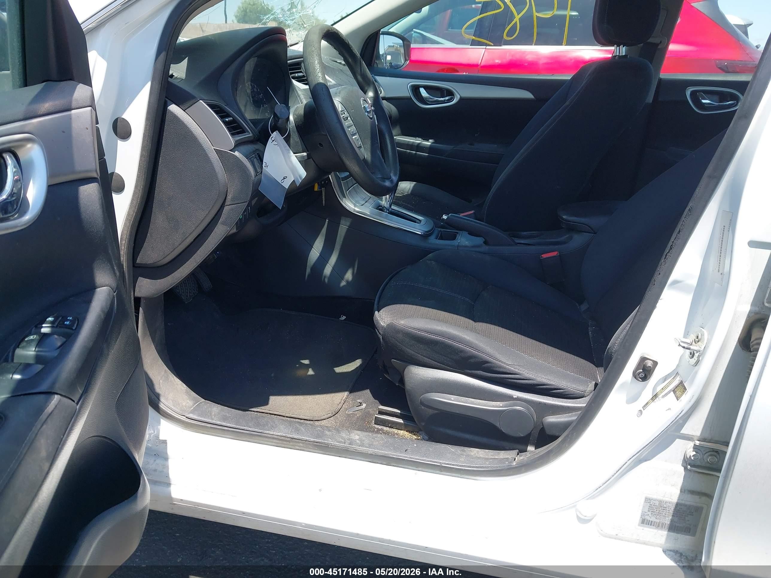 2015 Nissan Sentra S White vin: 3N1AB7AP3FY285619