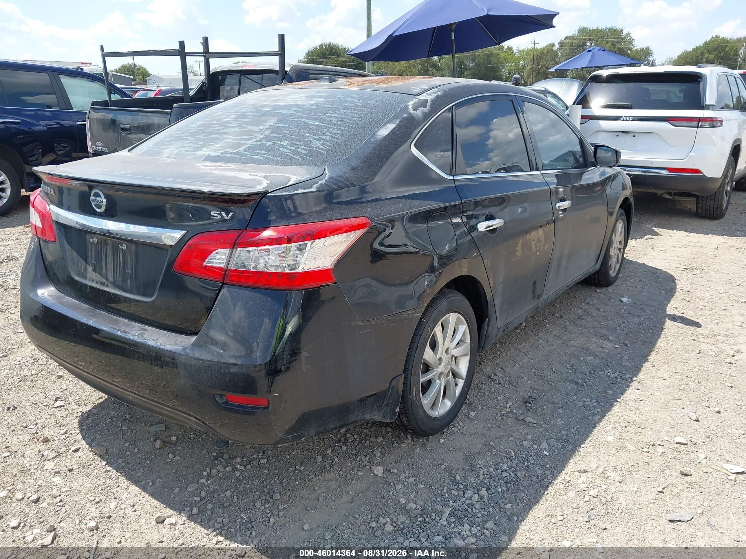 2015 Nissan Sentra Sv Black vin: 3N1AB7AP3FY285653