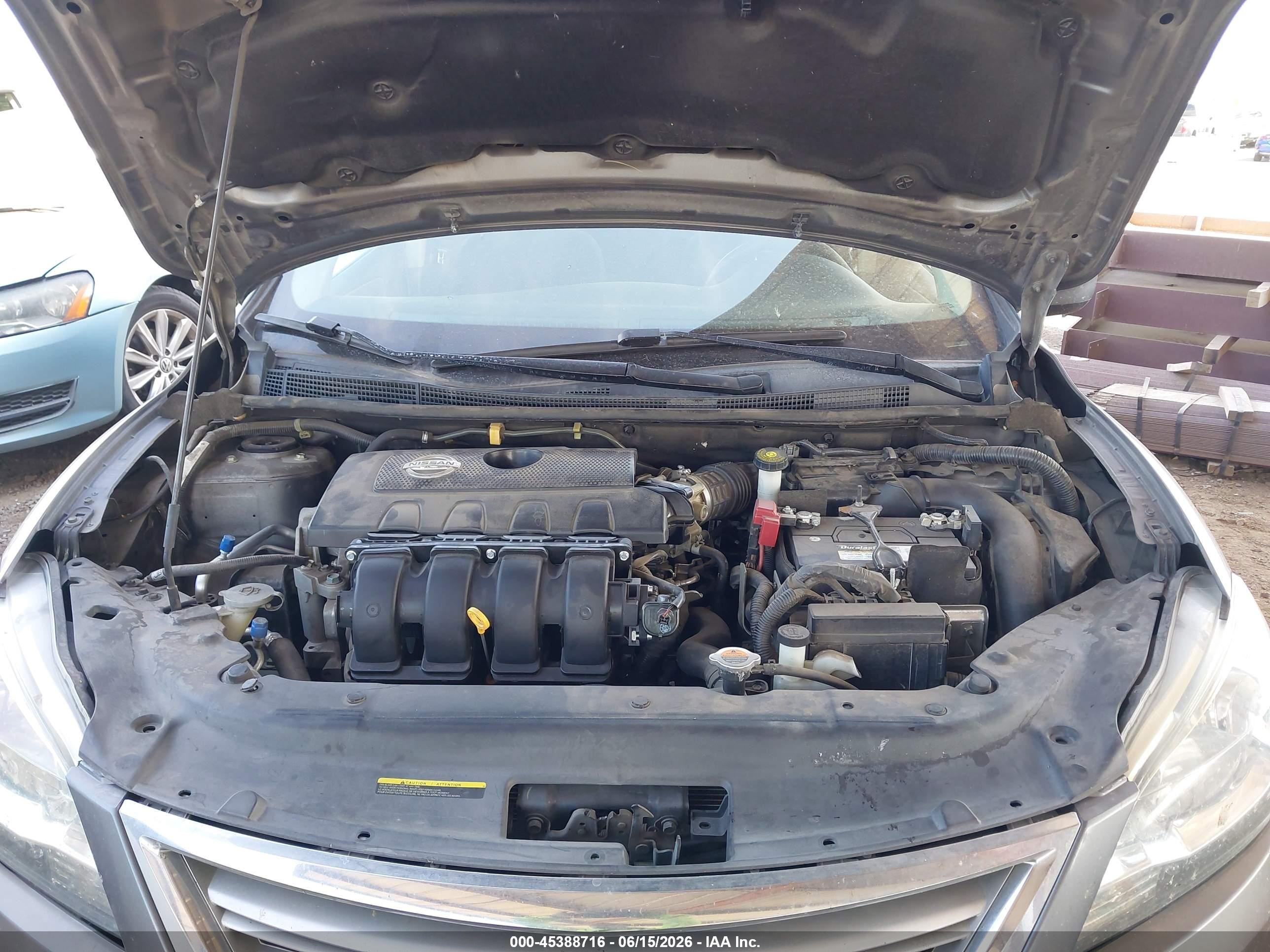 2015 Nissan Sentra S Серый vin: 3N1AB7AP3FY291193