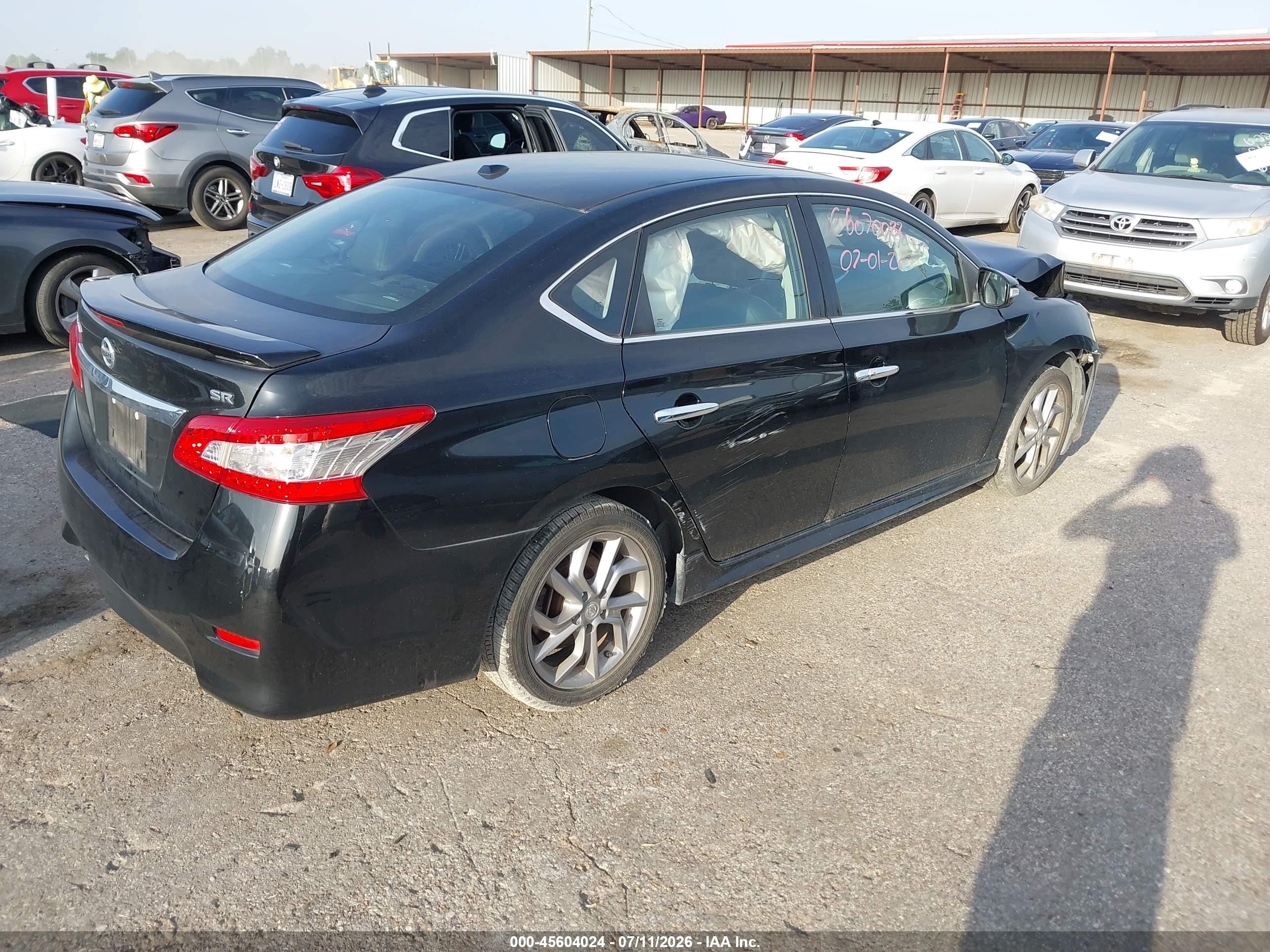 2015 Nissan Sentra Sr Black vin: 3N1AB7AP3FY291629