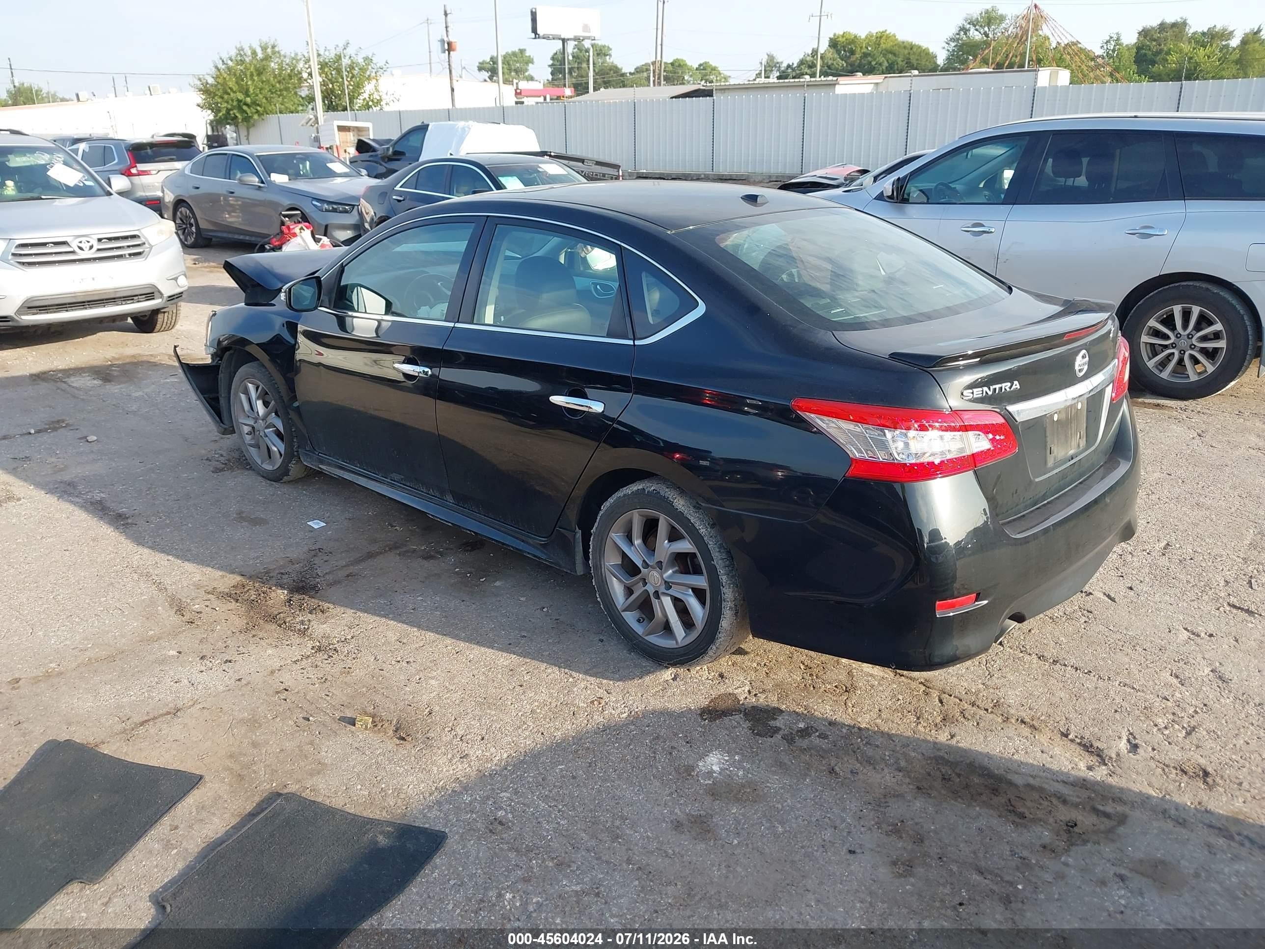 2015 Nissan Sentra Sr Black vin: 3N1AB7AP3FY291629