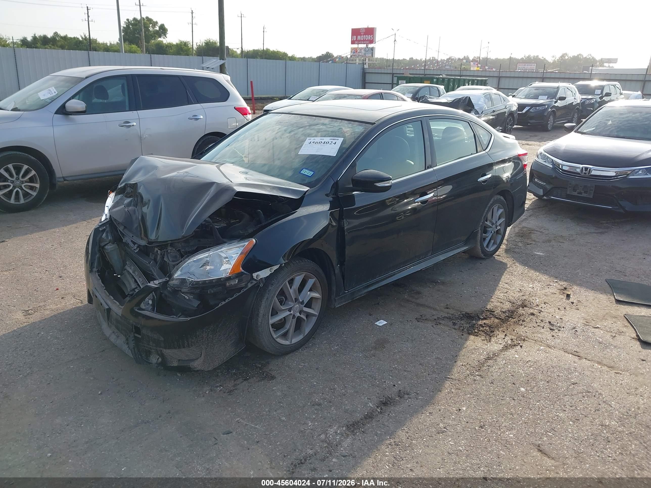 2015 Nissan Sentra Sr Black vin: 3N1AB7AP3FY291629