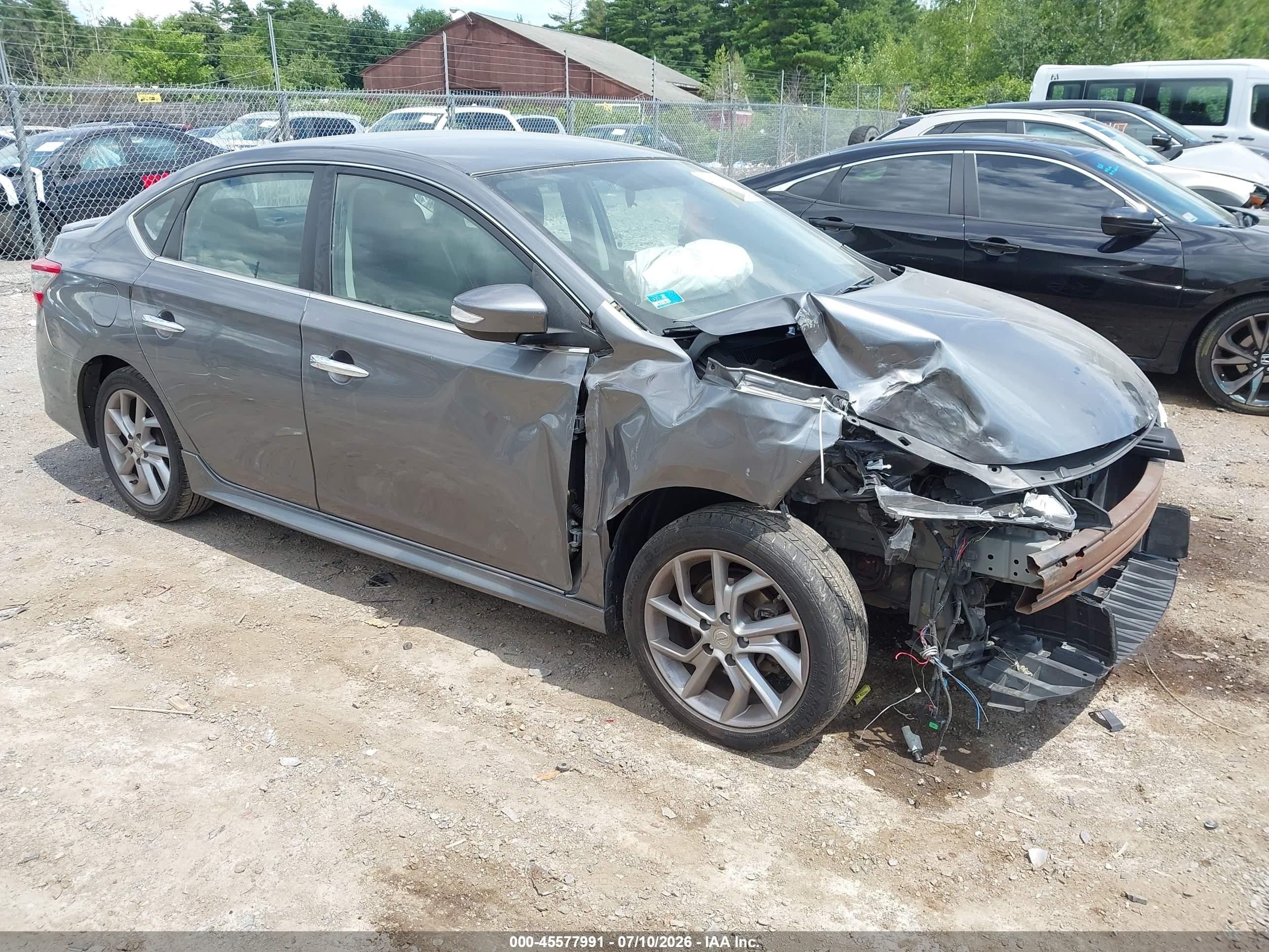 2015 Nissan Sentra Sr Gray vin: 3N1AB7AP3FY293039