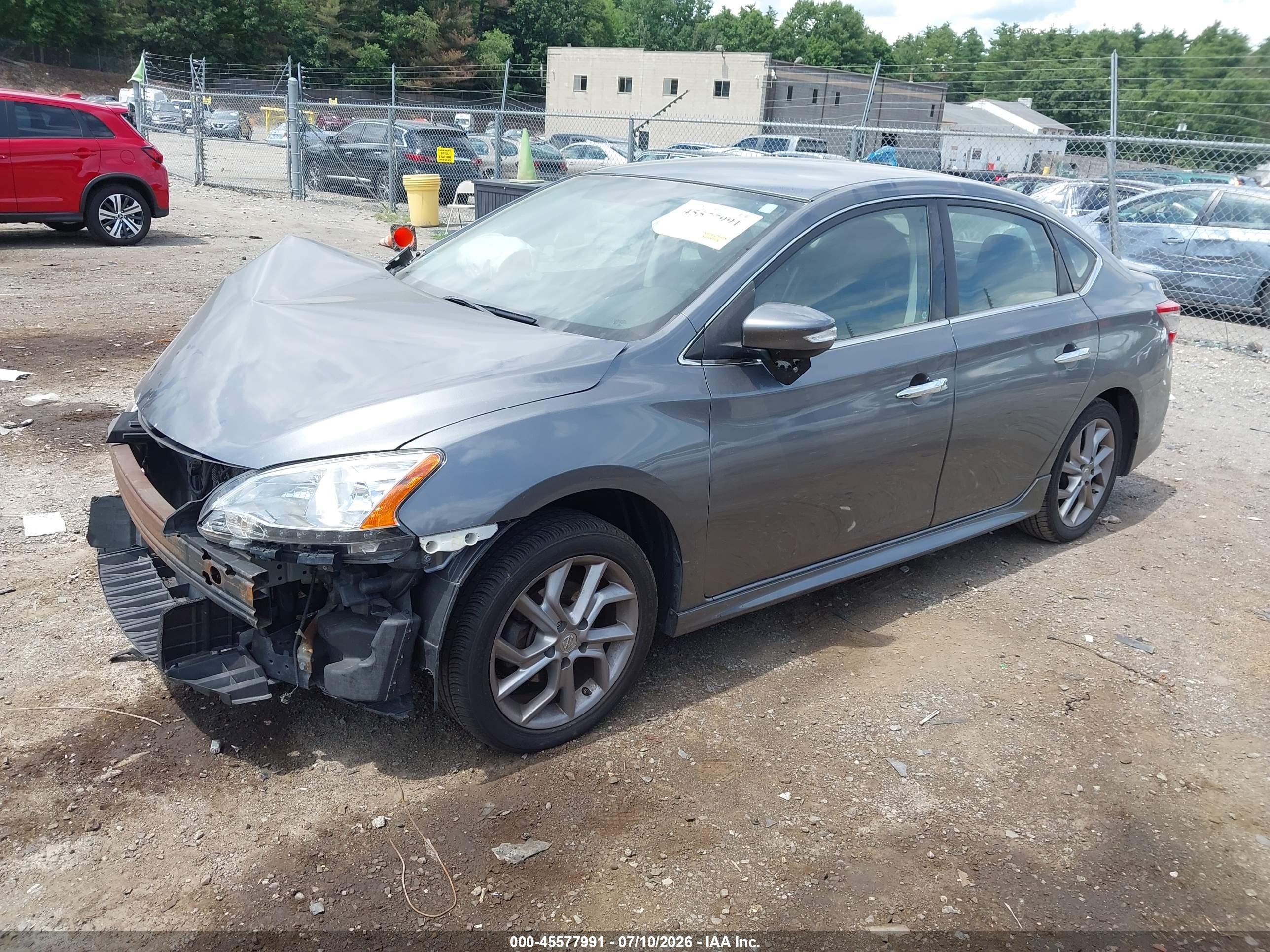2015 Nissan Sentra Sr Gray vin: 3N1AB7AP3FY293039