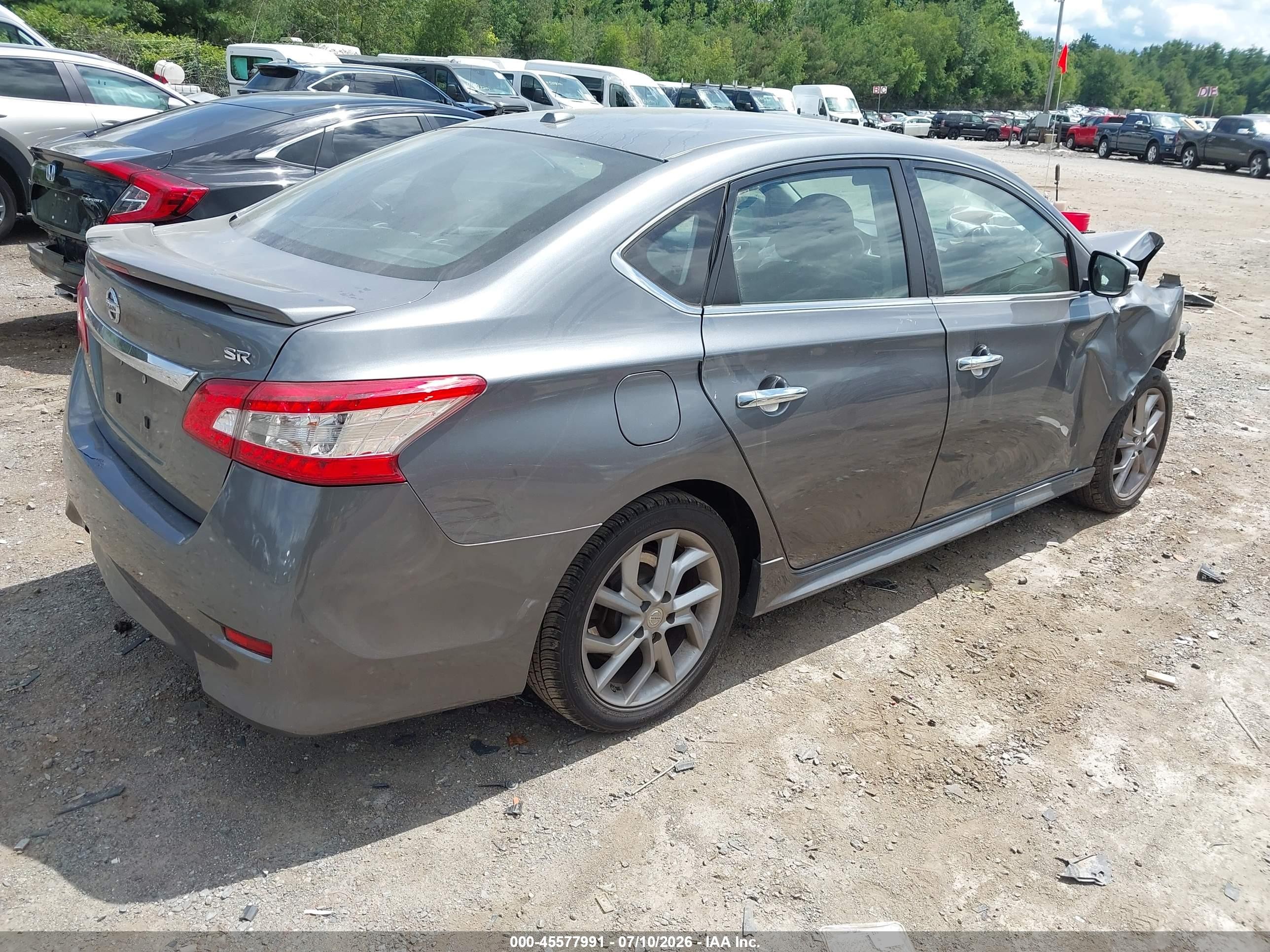 2015 Nissan Sentra Sr Gray vin: 3N1AB7AP3FY293039