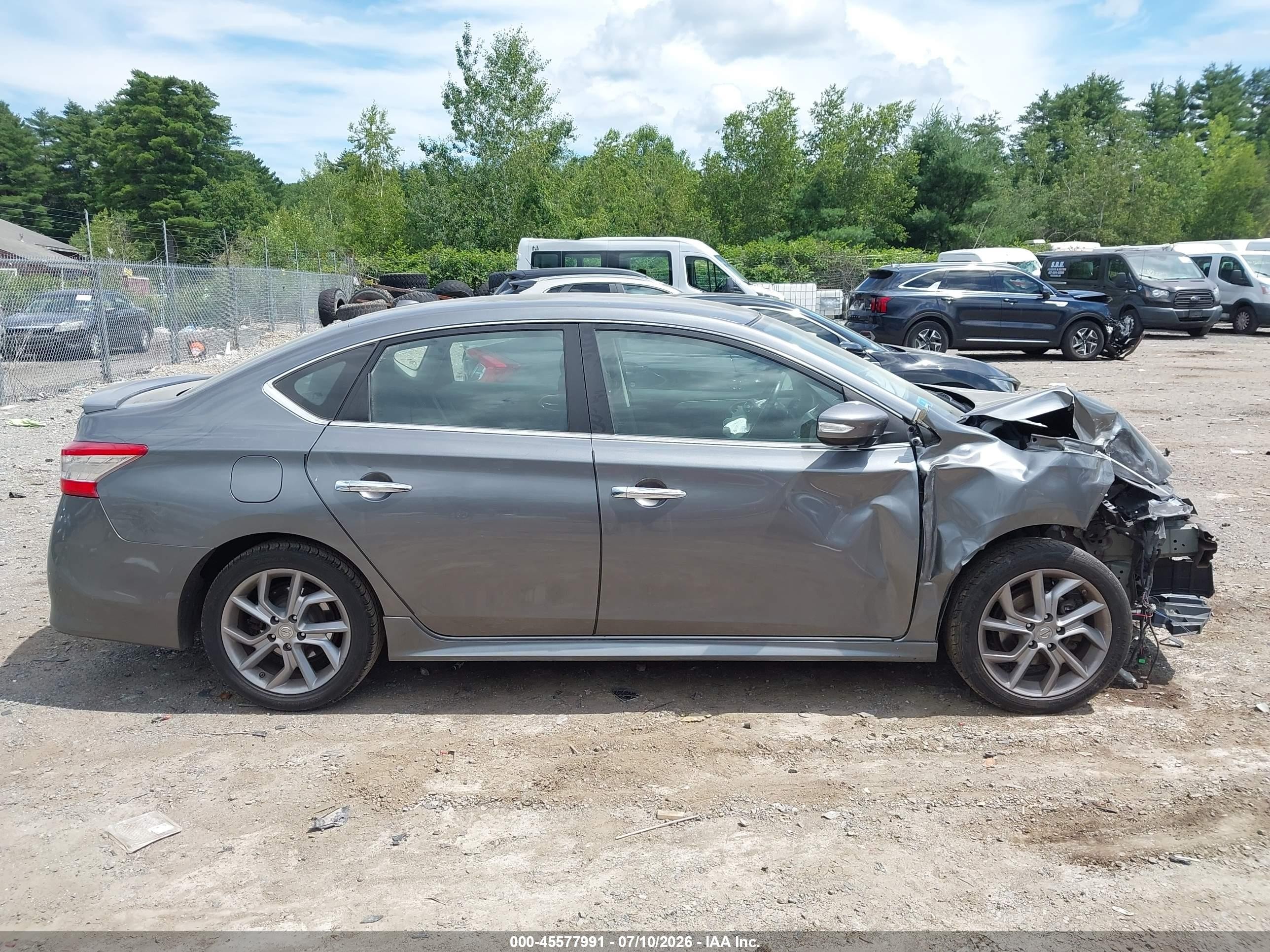 2015 Nissan Sentra Sr Gray vin: 3N1AB7AP3FY293039