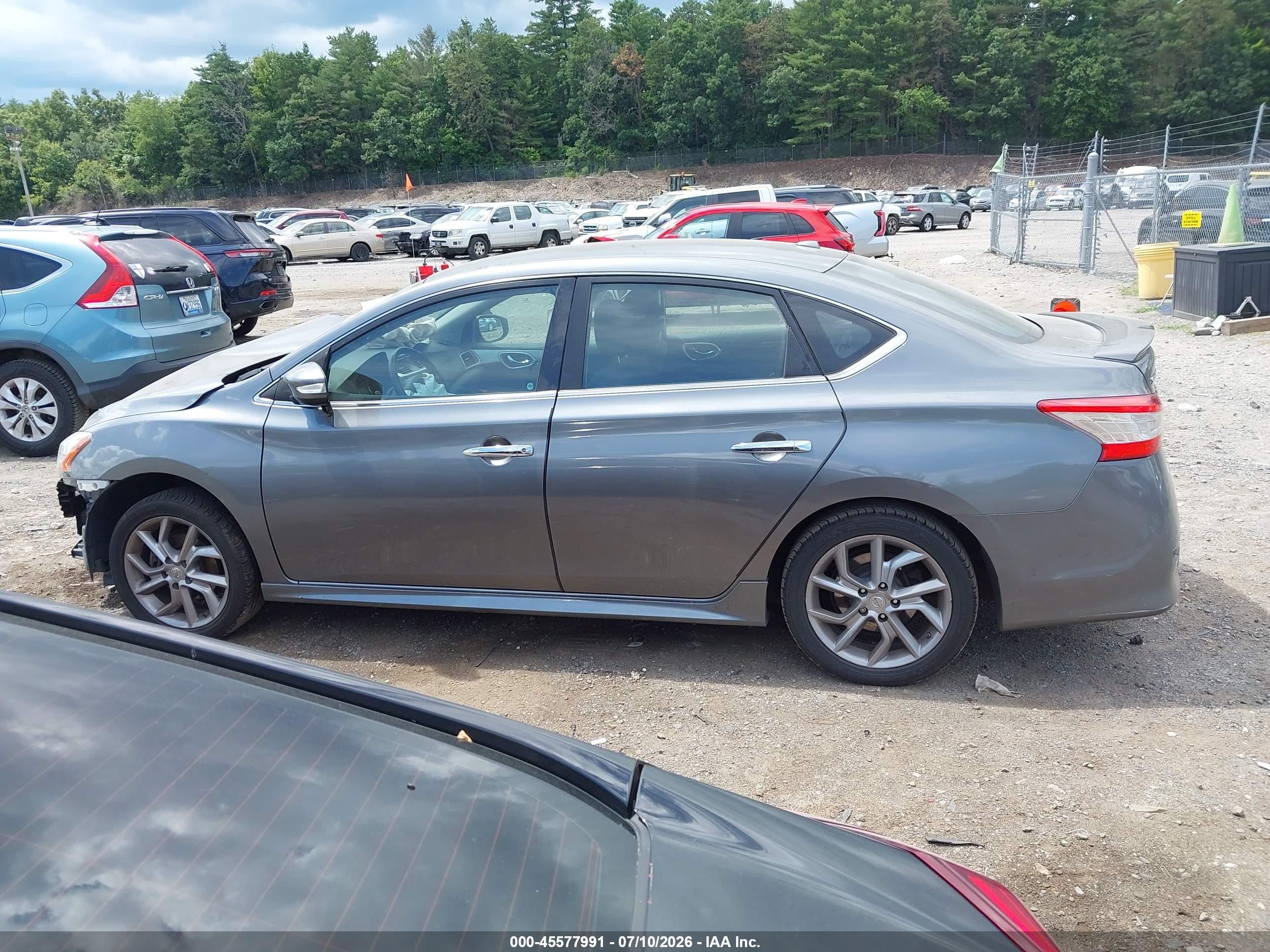 2015 Nissan Sentra Sr Gray vin: 3N1AB7AP3FY293039