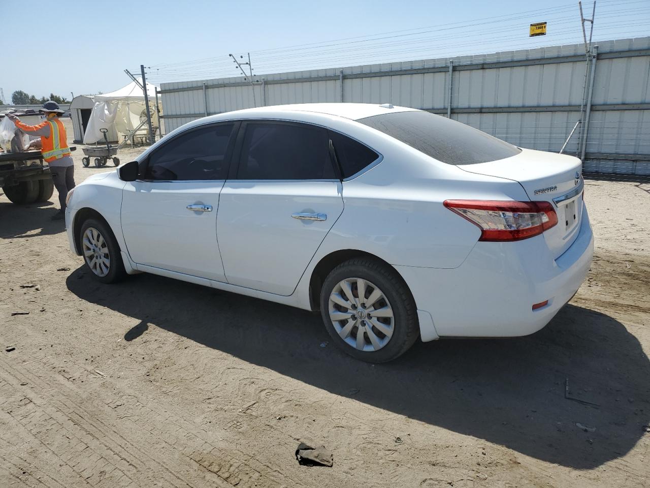2015 Nissan Sentra S White vin: 3N1AB7AP3FY293459