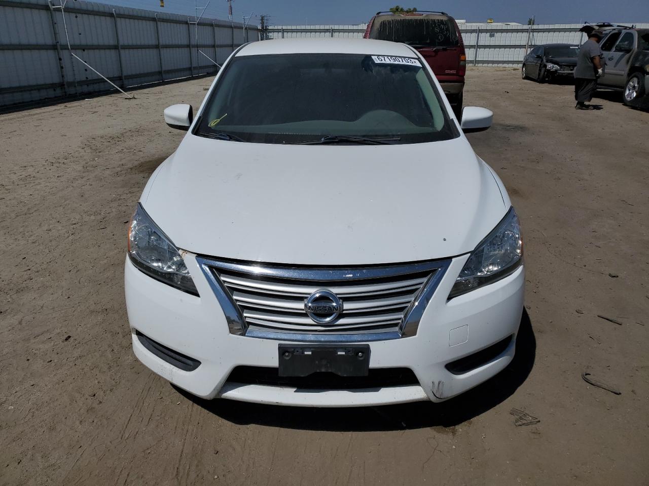 2015 Nissan Sentra S White vin: 3N1AB7AP3FY293459