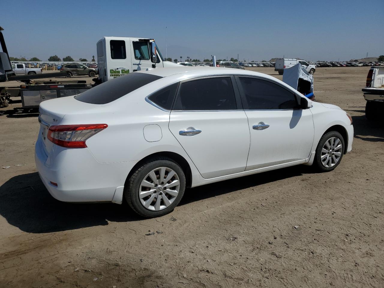 2015 Nissan Sentra S White vin: 3N1AB7AP3FY293459