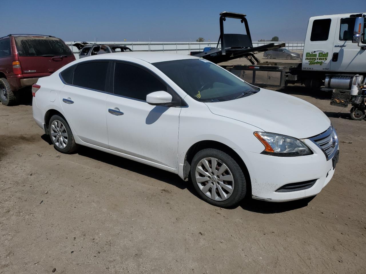 2015 Nissan Sentra S White vin: 3N1AB7AP3FY293459