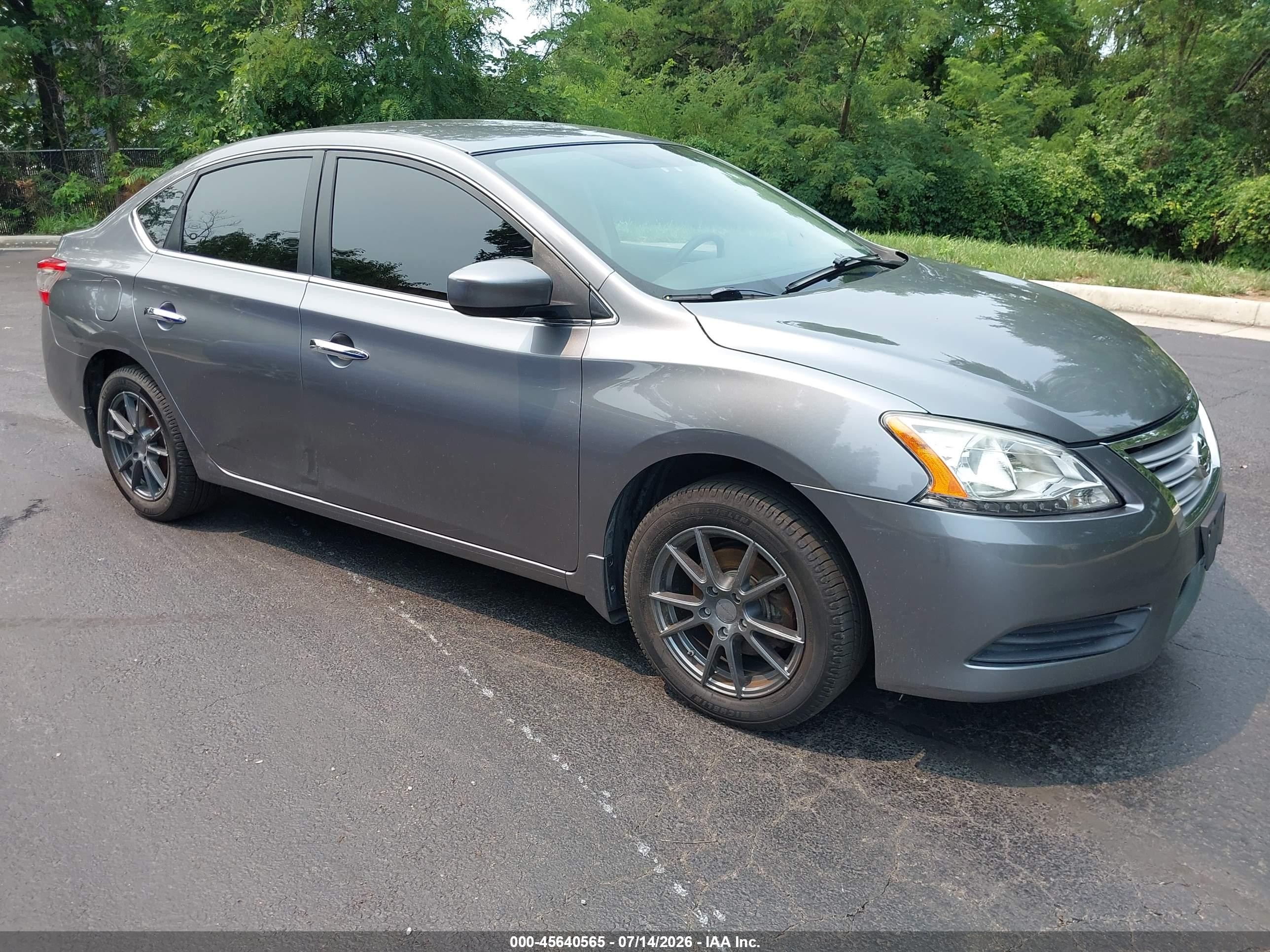2015 Nissan Sentra Sv Gray vin: 3N1AB7AP3FY305822