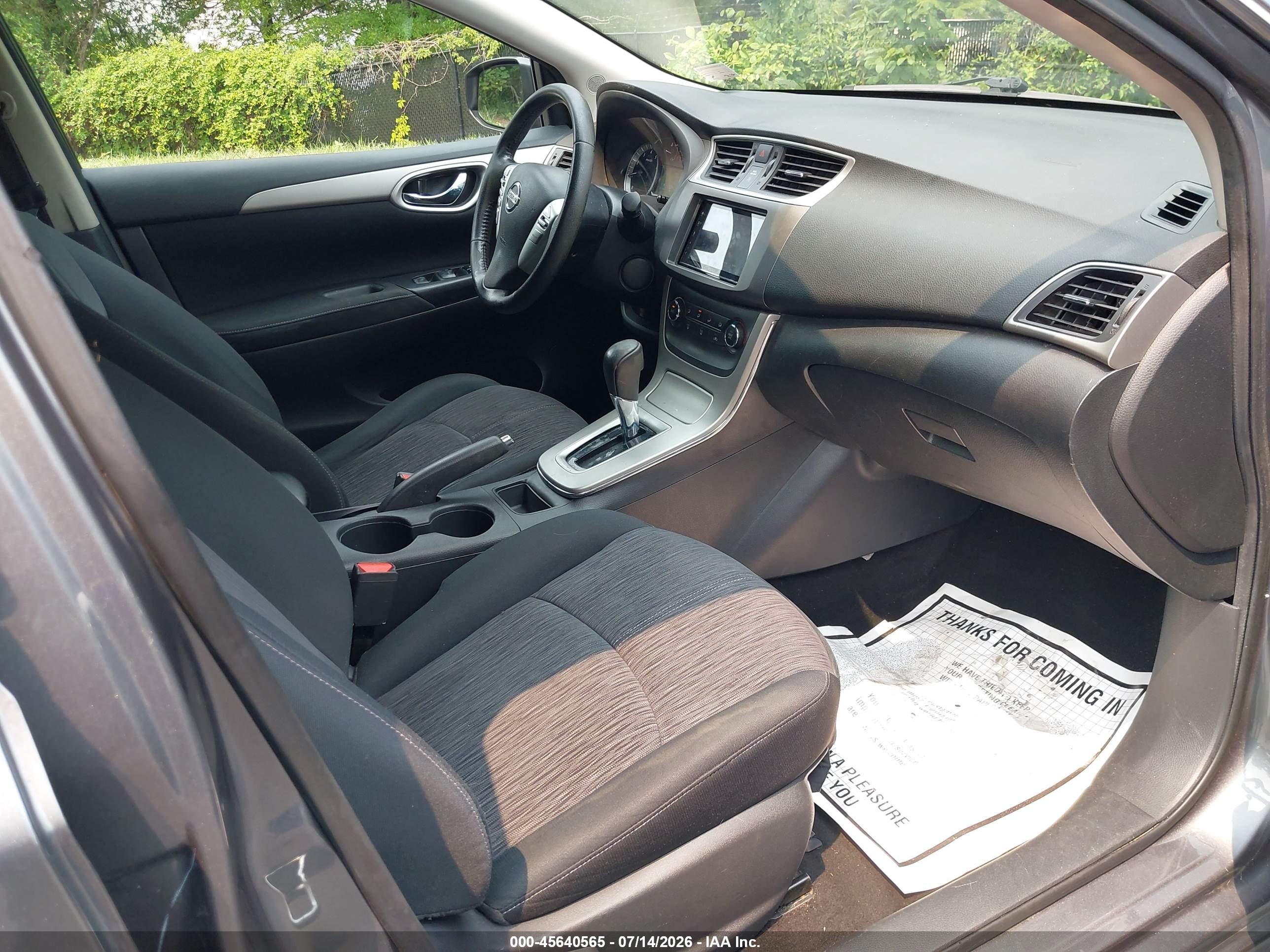 2015 Nissan Sentra Sv Gray vin: 3N1AB7AP3FY305822