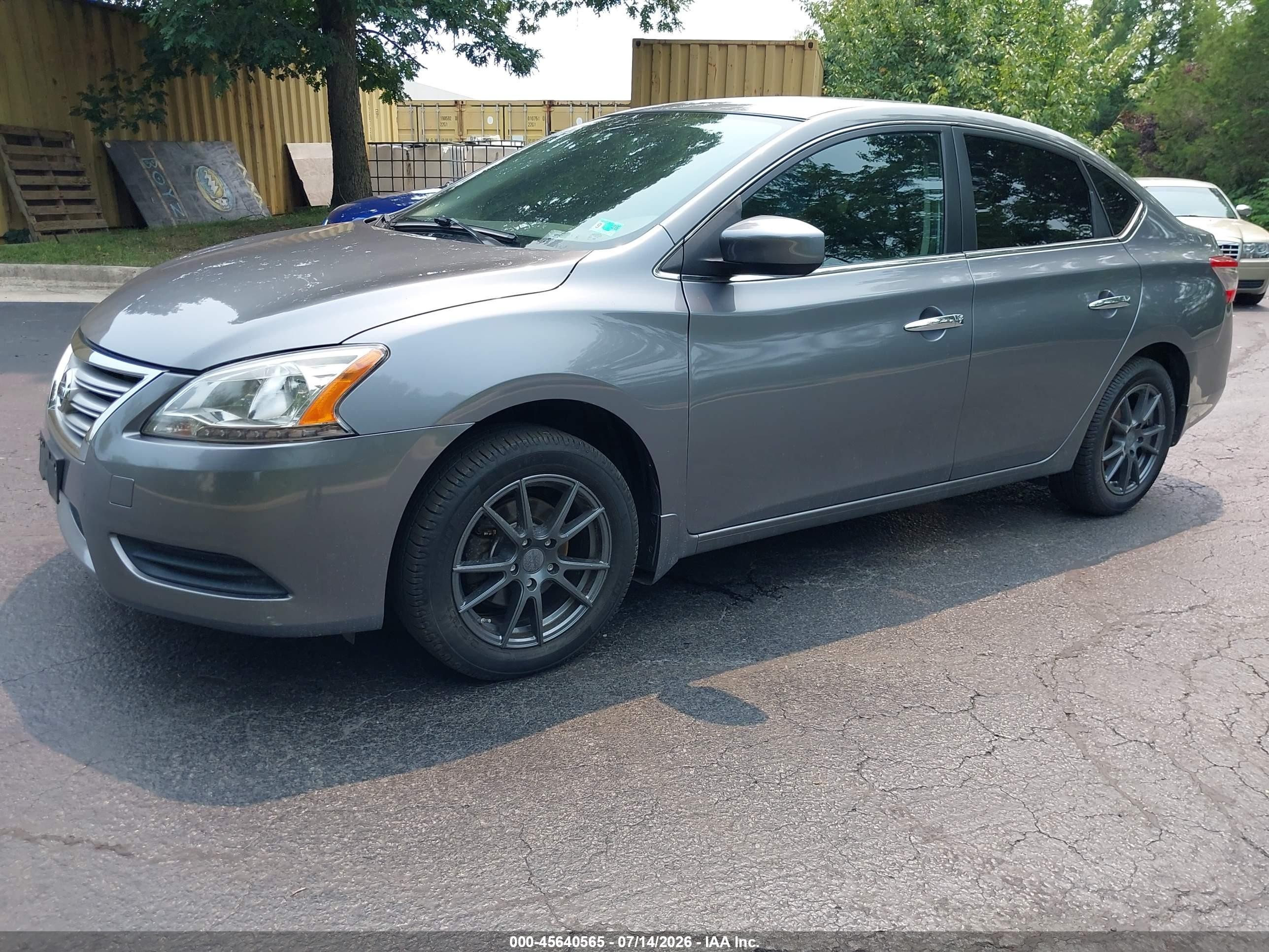 2015 Nissan Sentra Sv Gray vin: 3N1AB7AP3FY305822