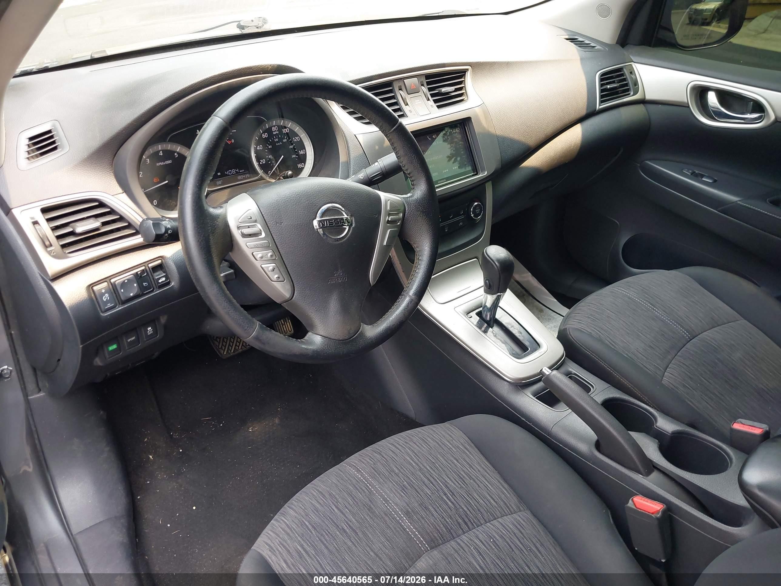 2015 Nissan Sentra Sv Gray vin: 3N1AB7AP3FY305822