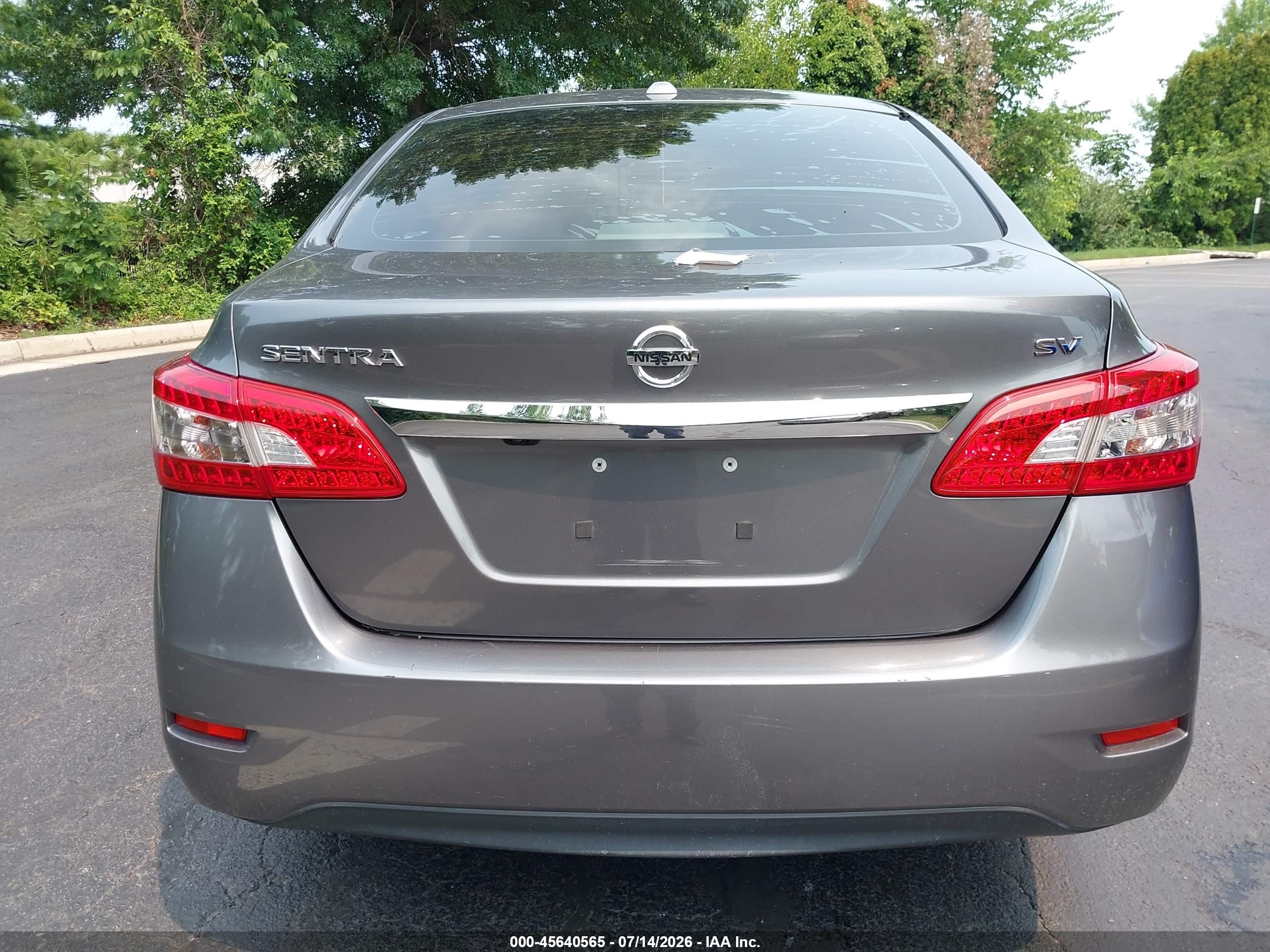 2015 Nissan Sentra Sv Gray vin: 3N1AB7AP3FY305822