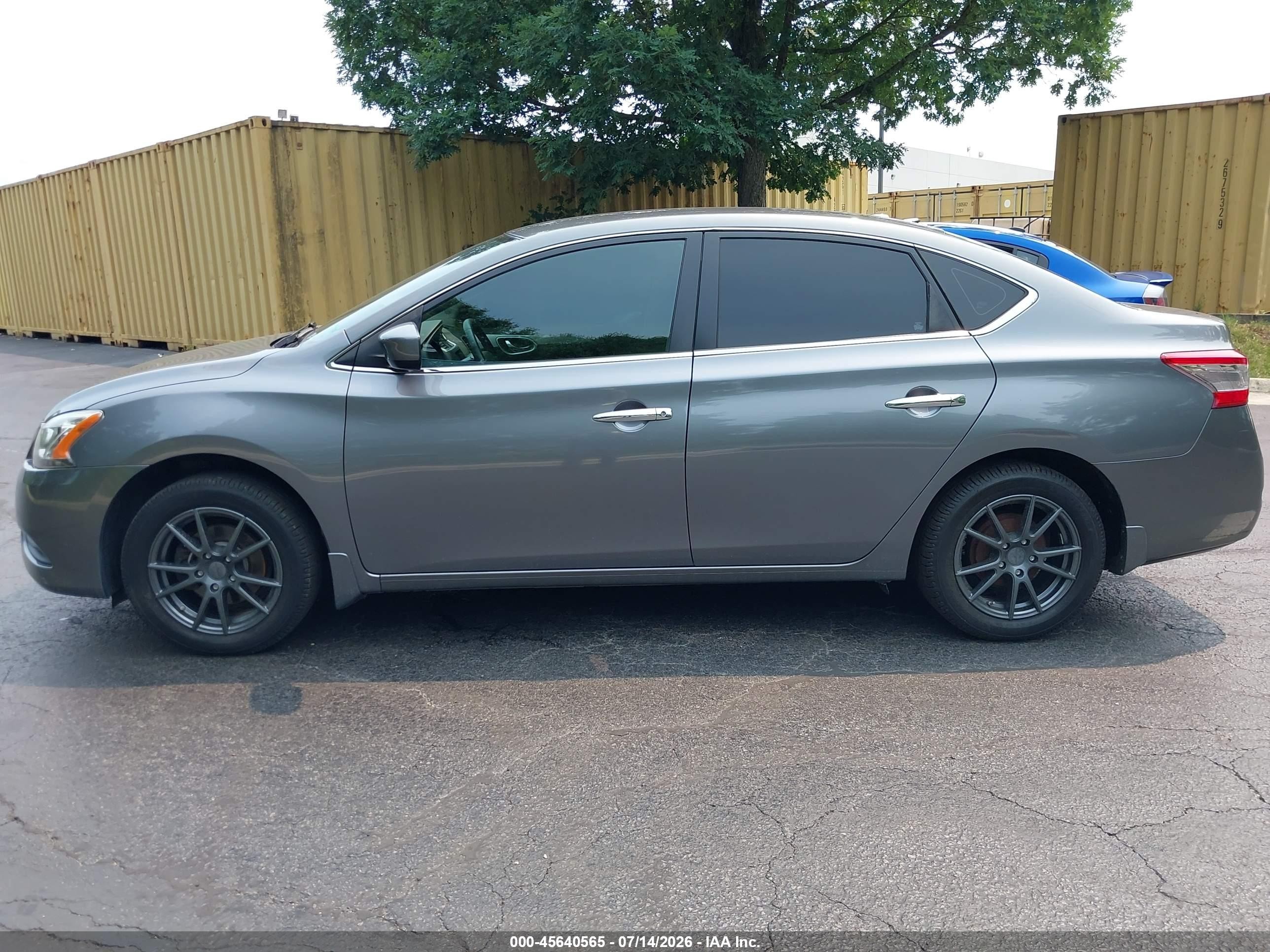 2015 Nissan Sentra Sv Gray vin: 3N1AB7AP3FY305822
