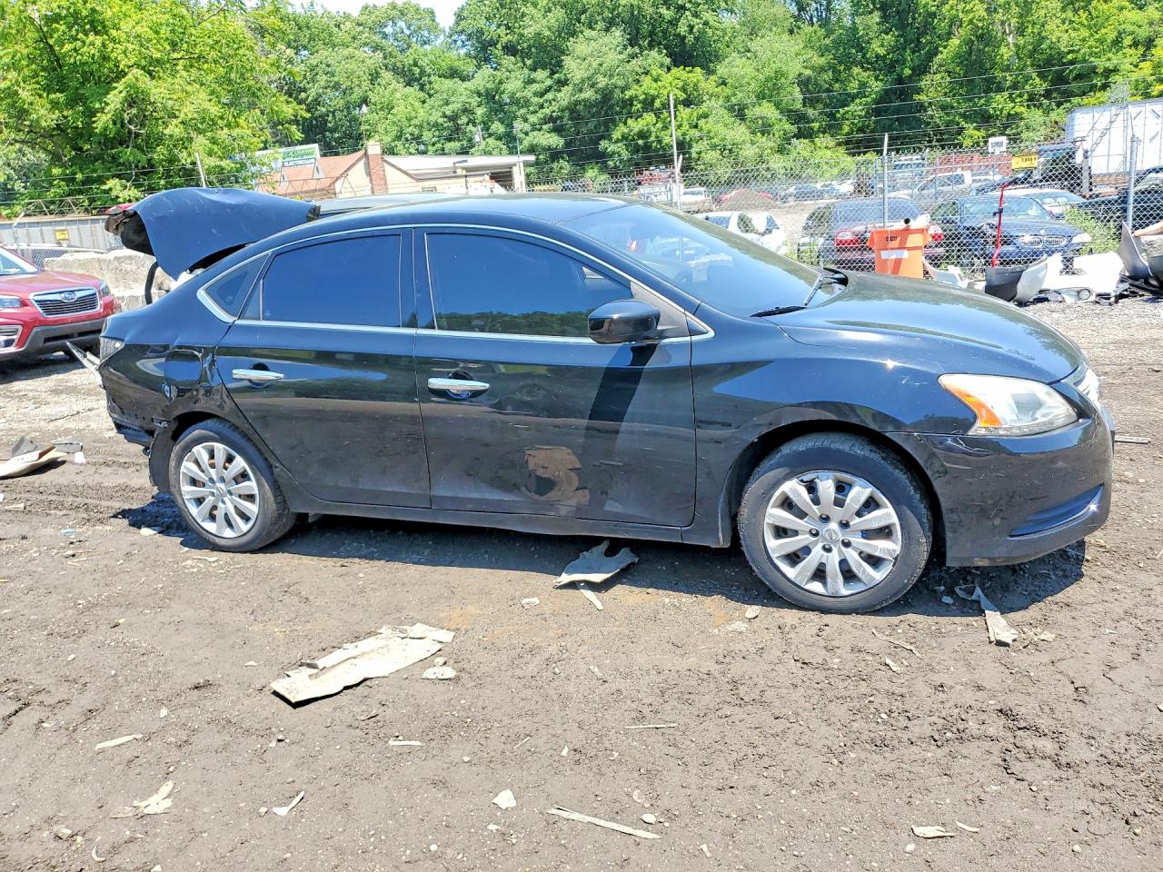 2015 Nissan Sentra S Black vin: 3N1AB7AP3FY306436