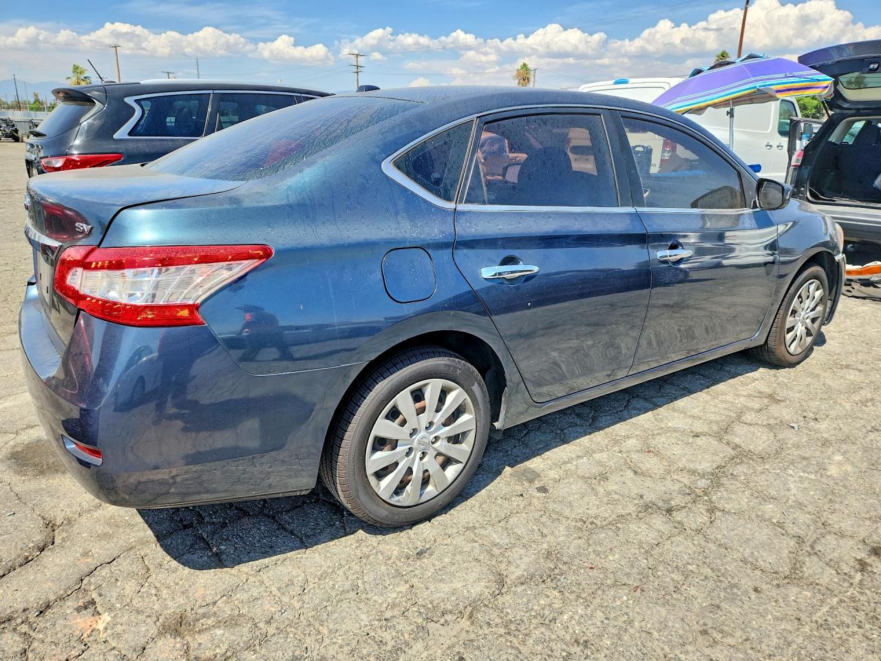 2015 Nissan Sentra Sv Blue vin: 3N1AB7AP3FY306839