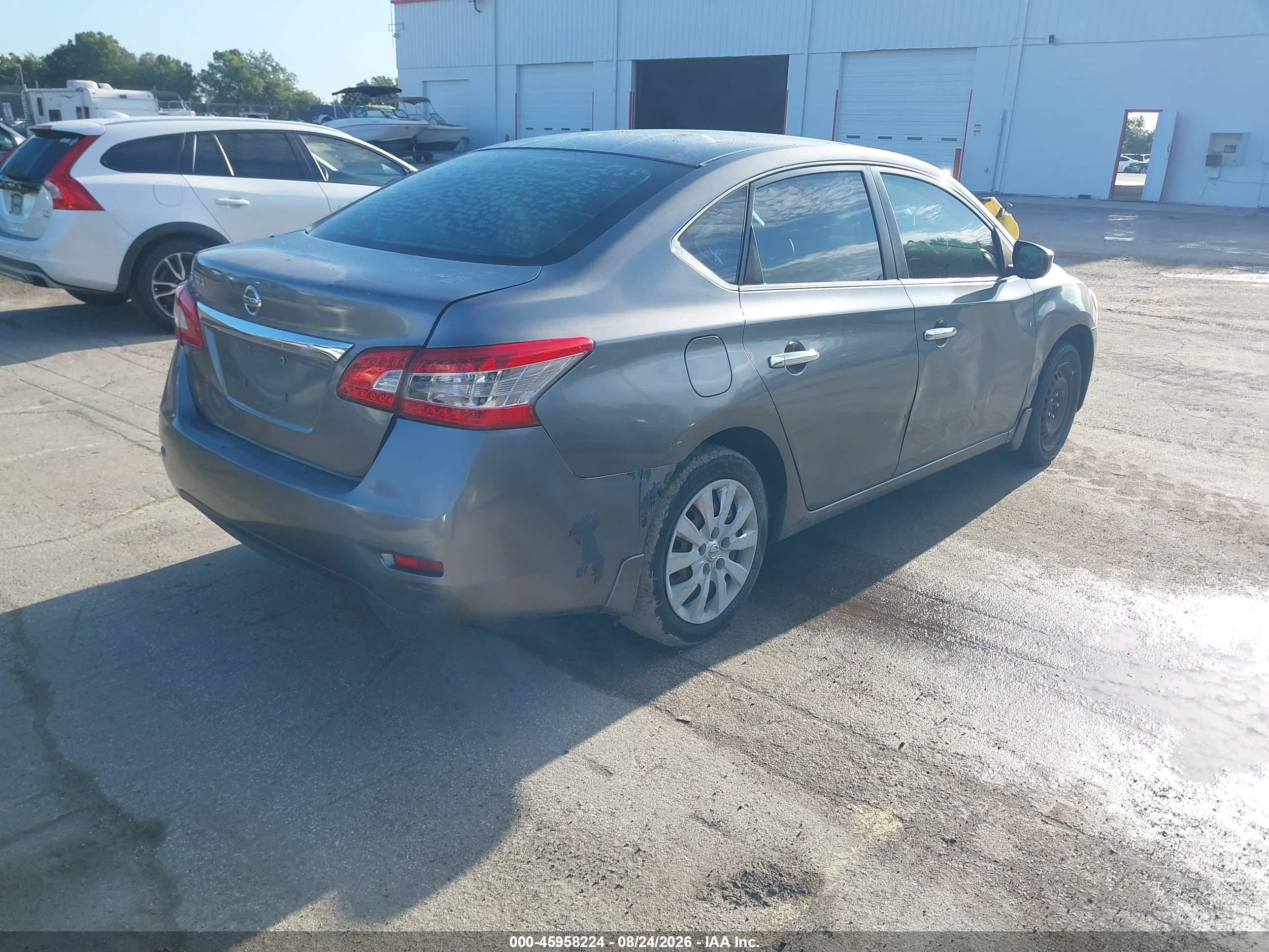 2015 Nissan Sentra S Серый vin: 3N1AB7AP3FY310146