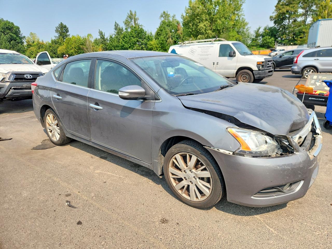 2015 Nissan Sentra Sl Gray vin: 3N1AB7AP3FY313306