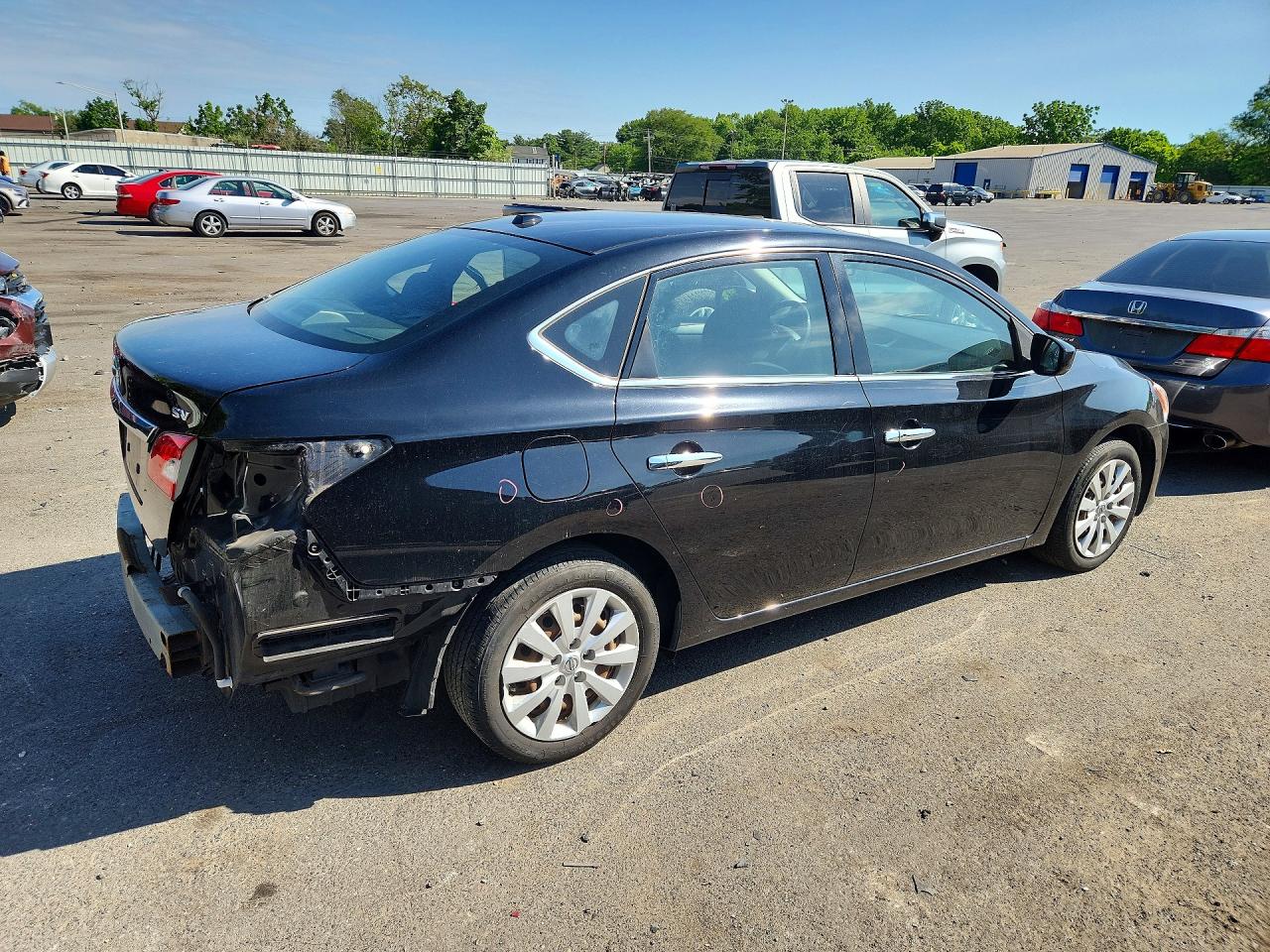 2015 Nissan Sentra Sv Черный vin: 3N1AB7AP3FY314147
