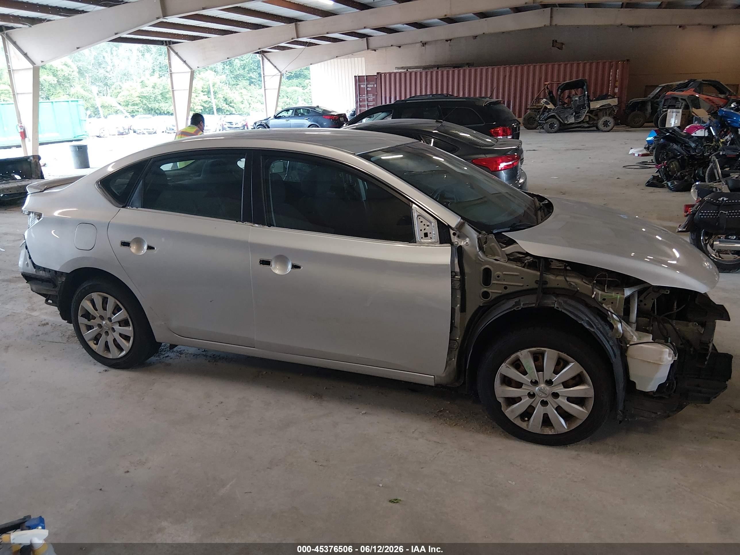 2015 Nissan Sentra S Silver vin: 3N1AB7AP3FY333054