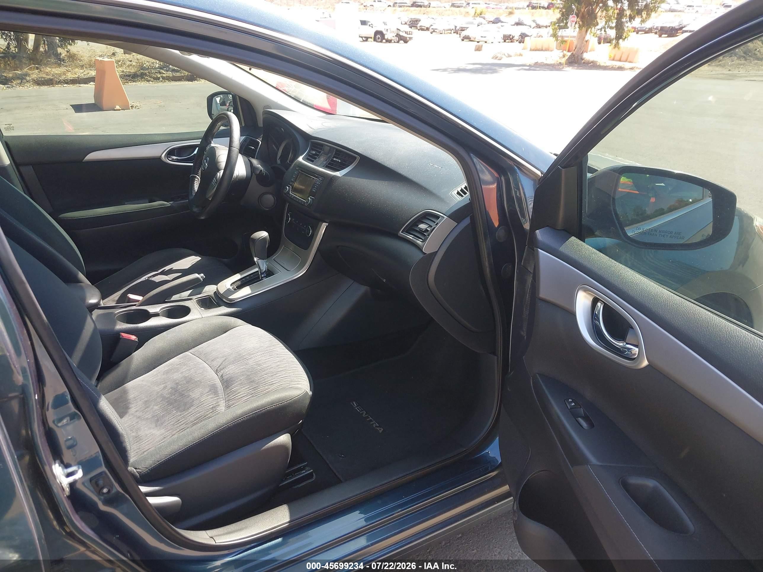 2015 Nissan Sentra Sv Blue vin: 3N1AB7AP3FY333443