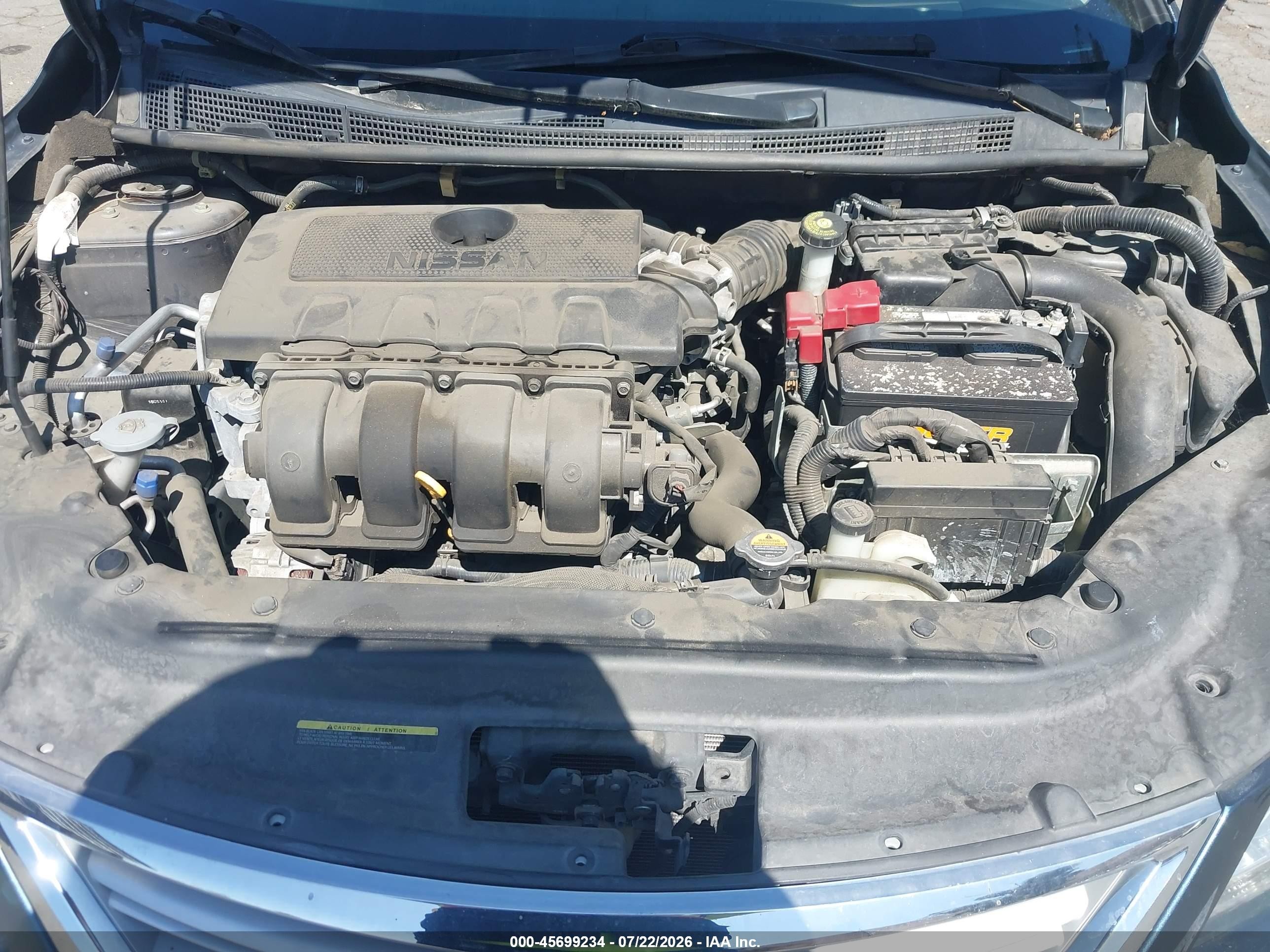 2015 Nissan Sentra Sv Blue vin: 3N1AB7AP3FY333443