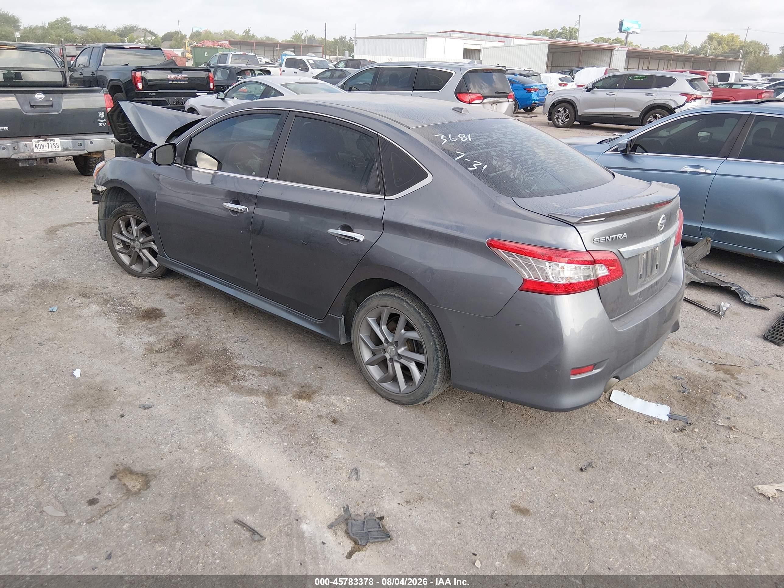2015 Nissan Sentra Sr Black vin: 3N1AB7AP3FY343681