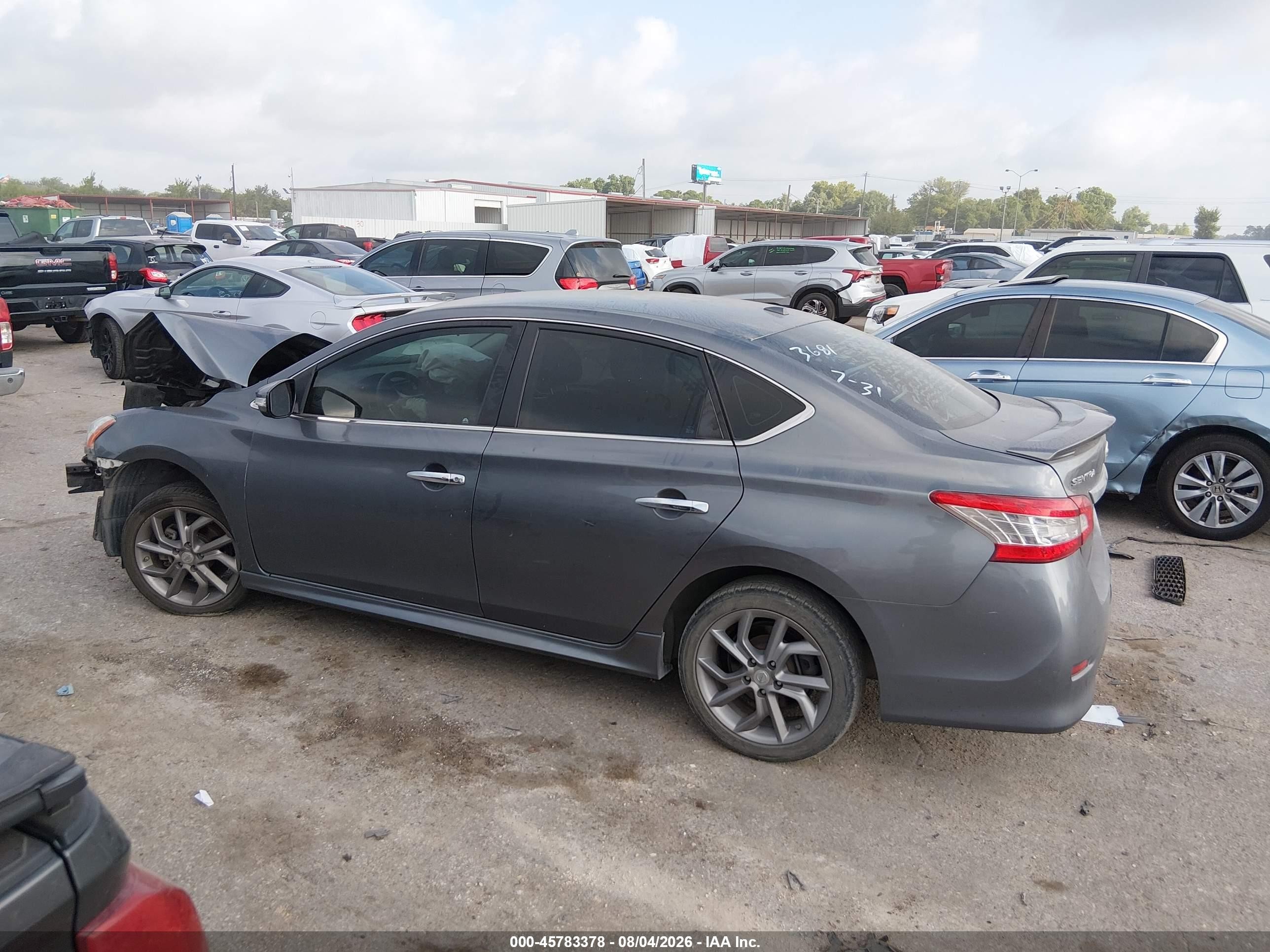 2015 Nissan Sentra Sr Black vin: 3N1AB7AP3FY343681