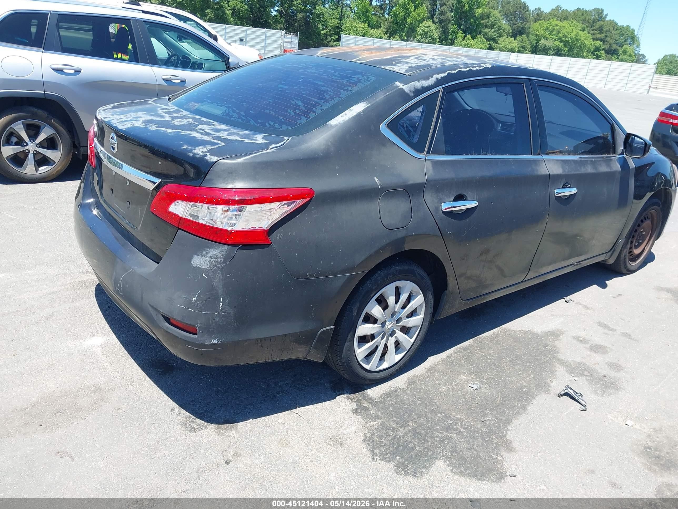 2015 Nissan Sentra S Black vin: 3N1AB7AP3FY347908