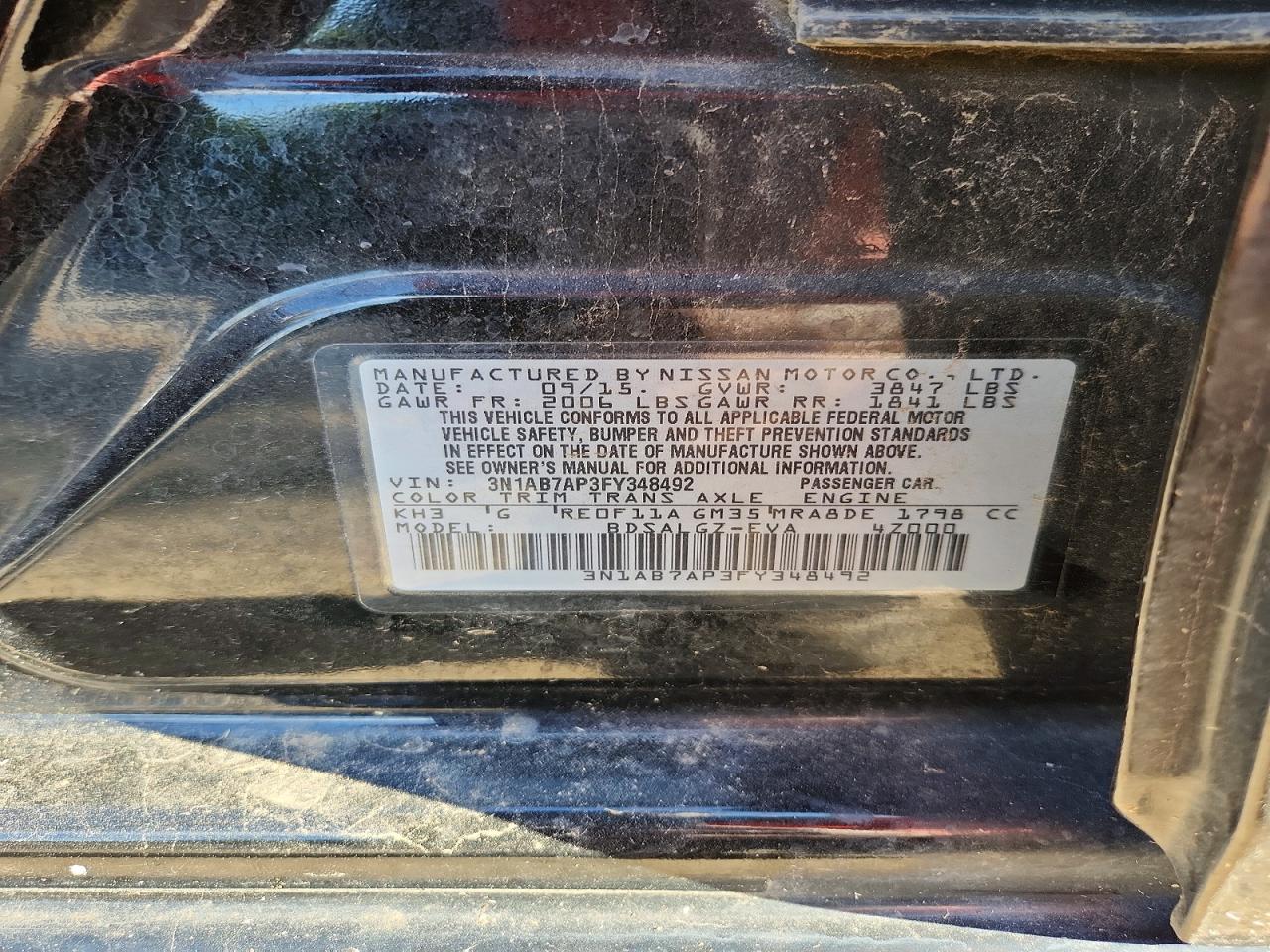 2015 Nissan Sentra Sl Black vin: 3N1AB7AP3FY348492