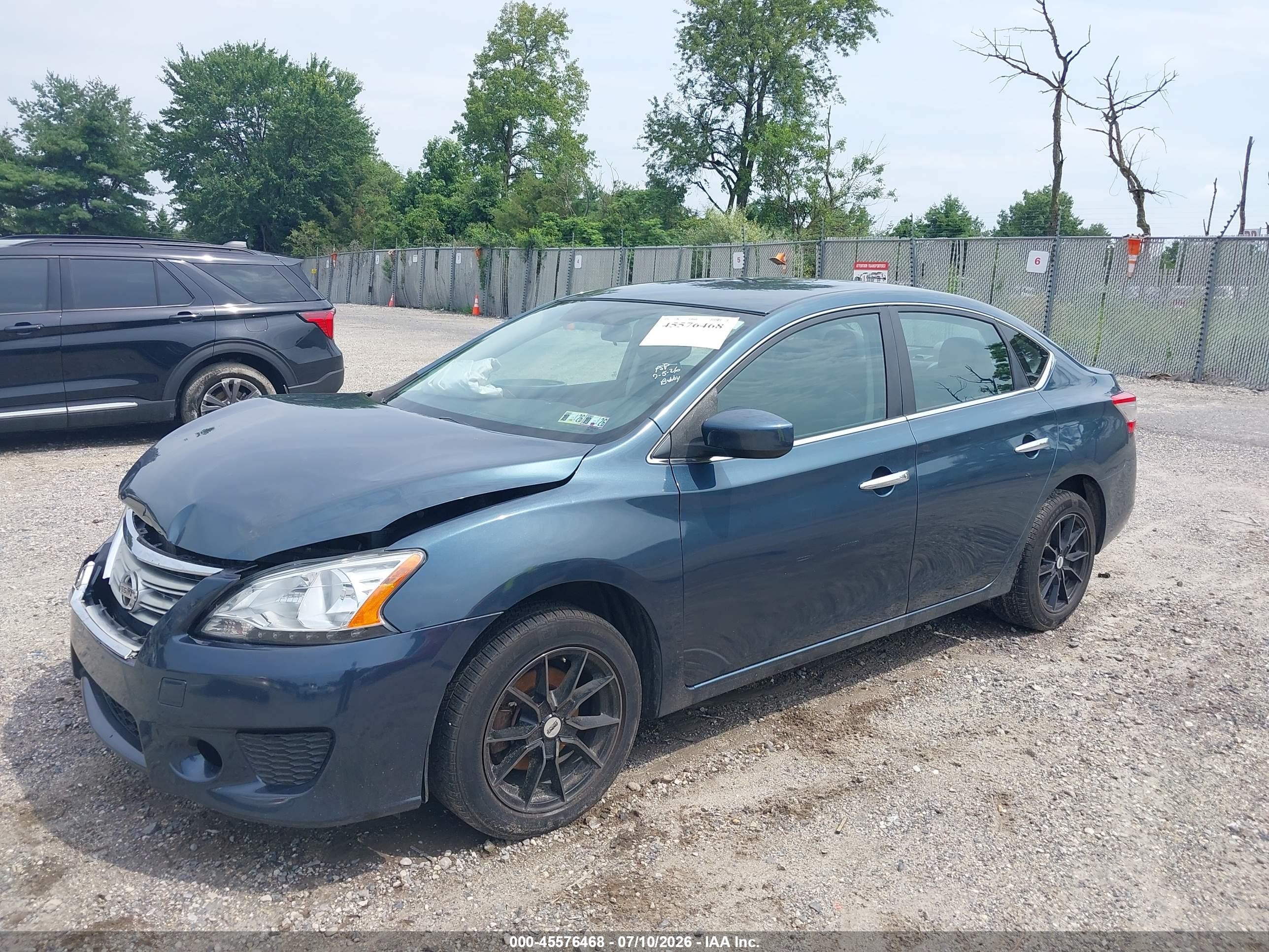 2015 Nissan Sentra Sv Blue vin: 3N1AB7AP3FY350226