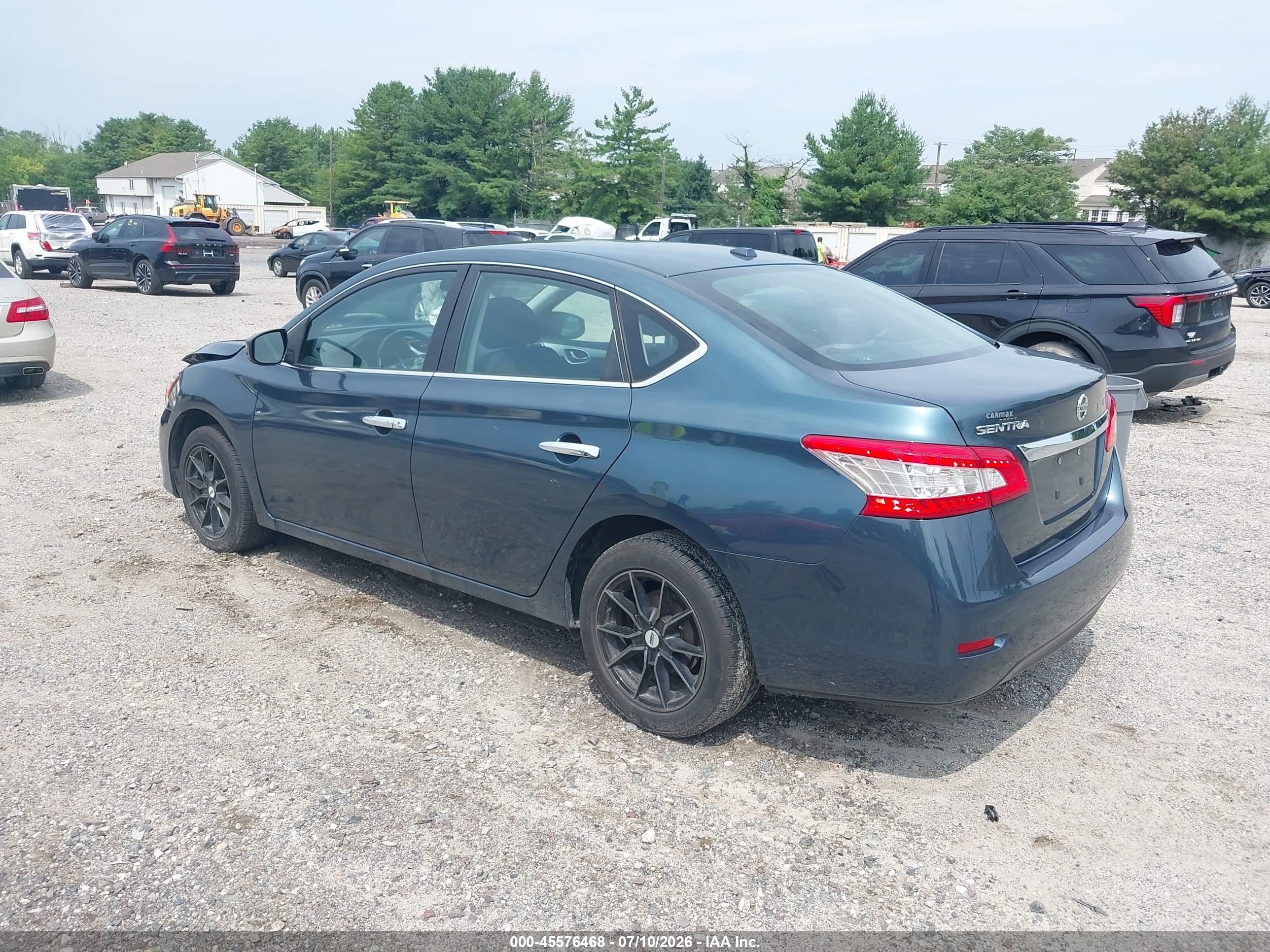 2015 Nissan Sentra Sv Blue vin: 3N1AB7AP3FY350226