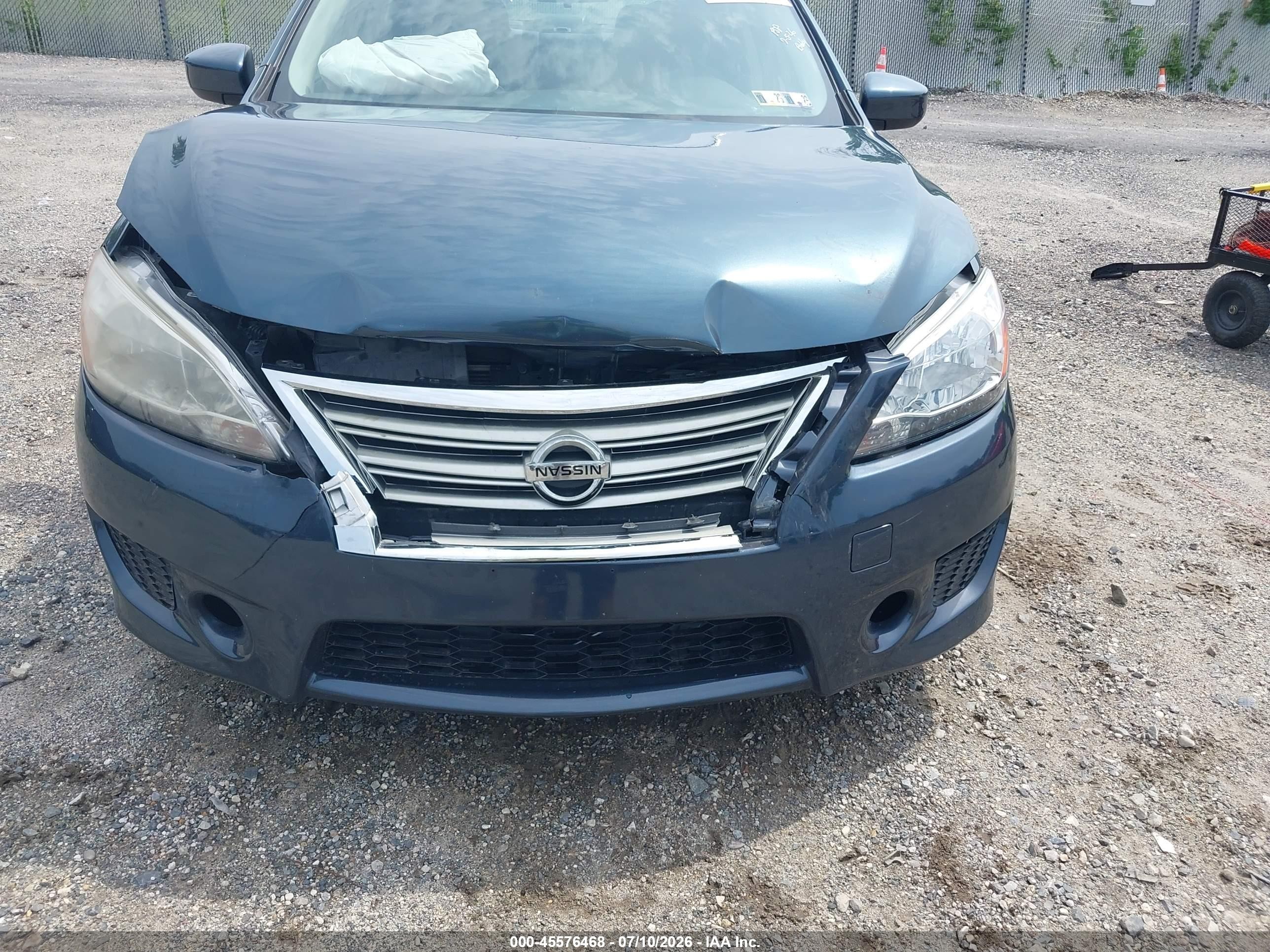 2015 Nissan Sentra Sv Blue vin: 3N1AB7AP3FY350226
