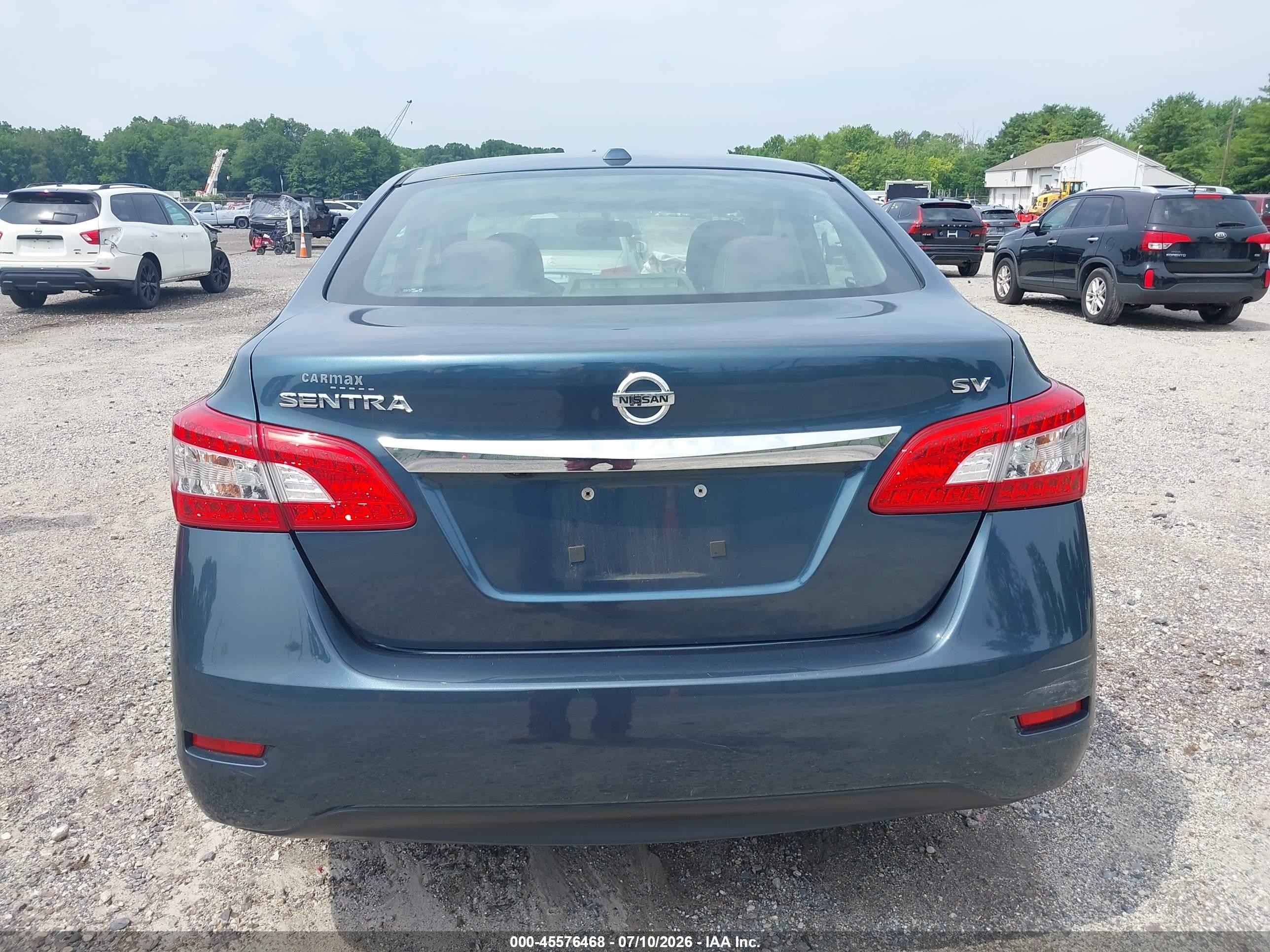 2015 Nissan Sentra Sv Blue vin: 3N1AB7AP3FY350226