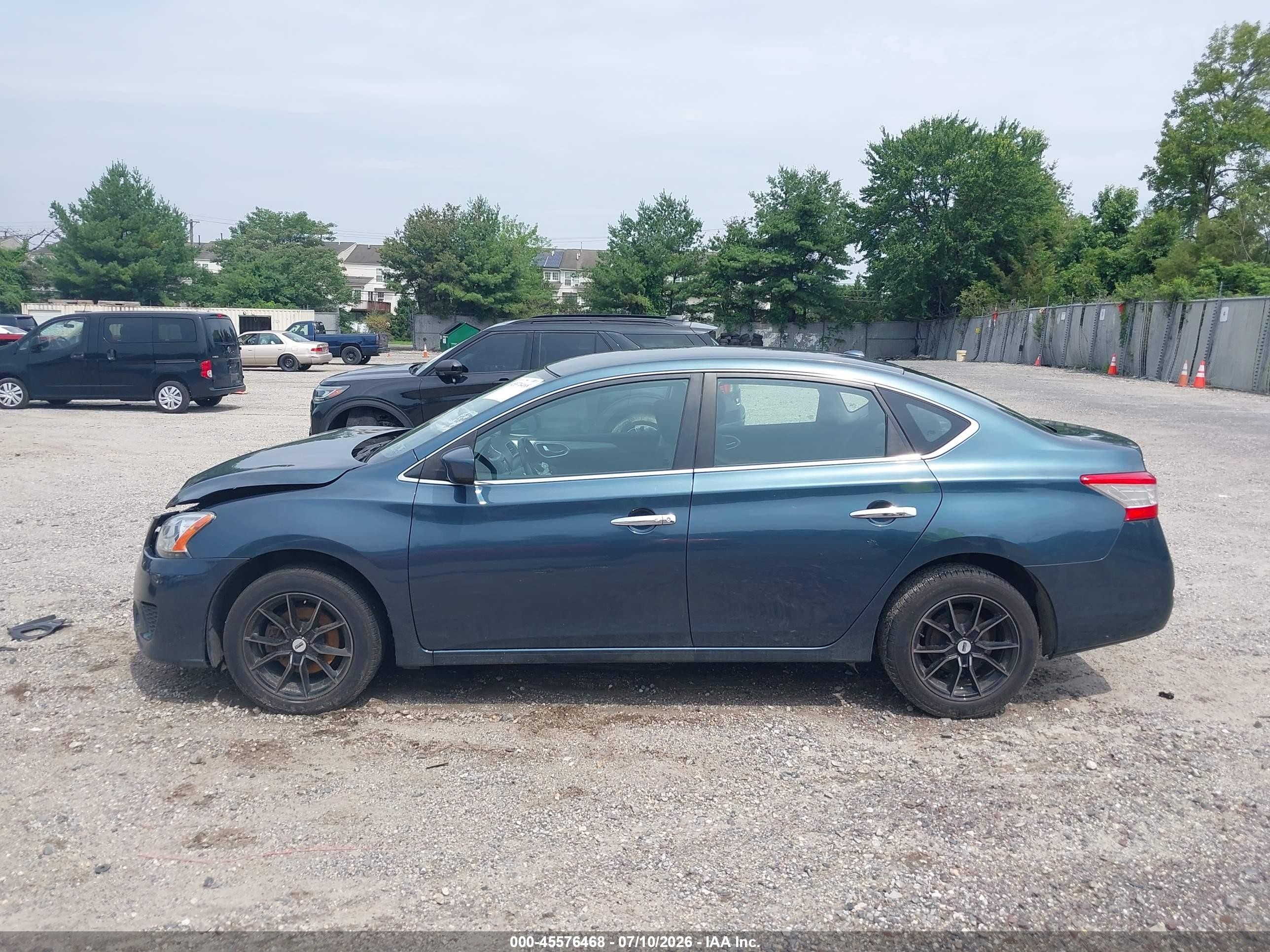 2015 Nissan Sentra Sv Blue vin: 3N1AB7AP3FY350226