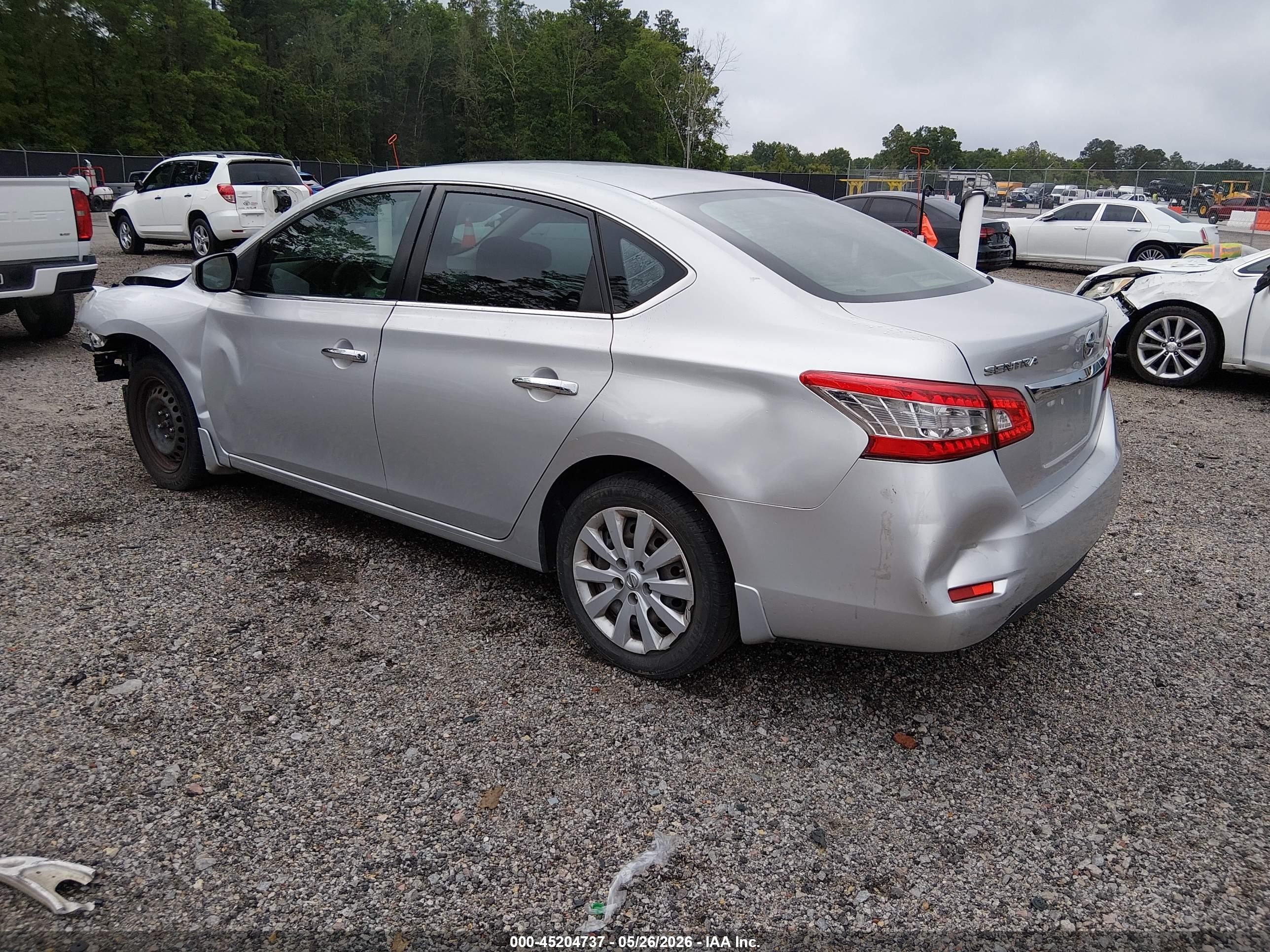 2015 Nissan Sentra S Silver vin: 3N1AB7AP3FY361632