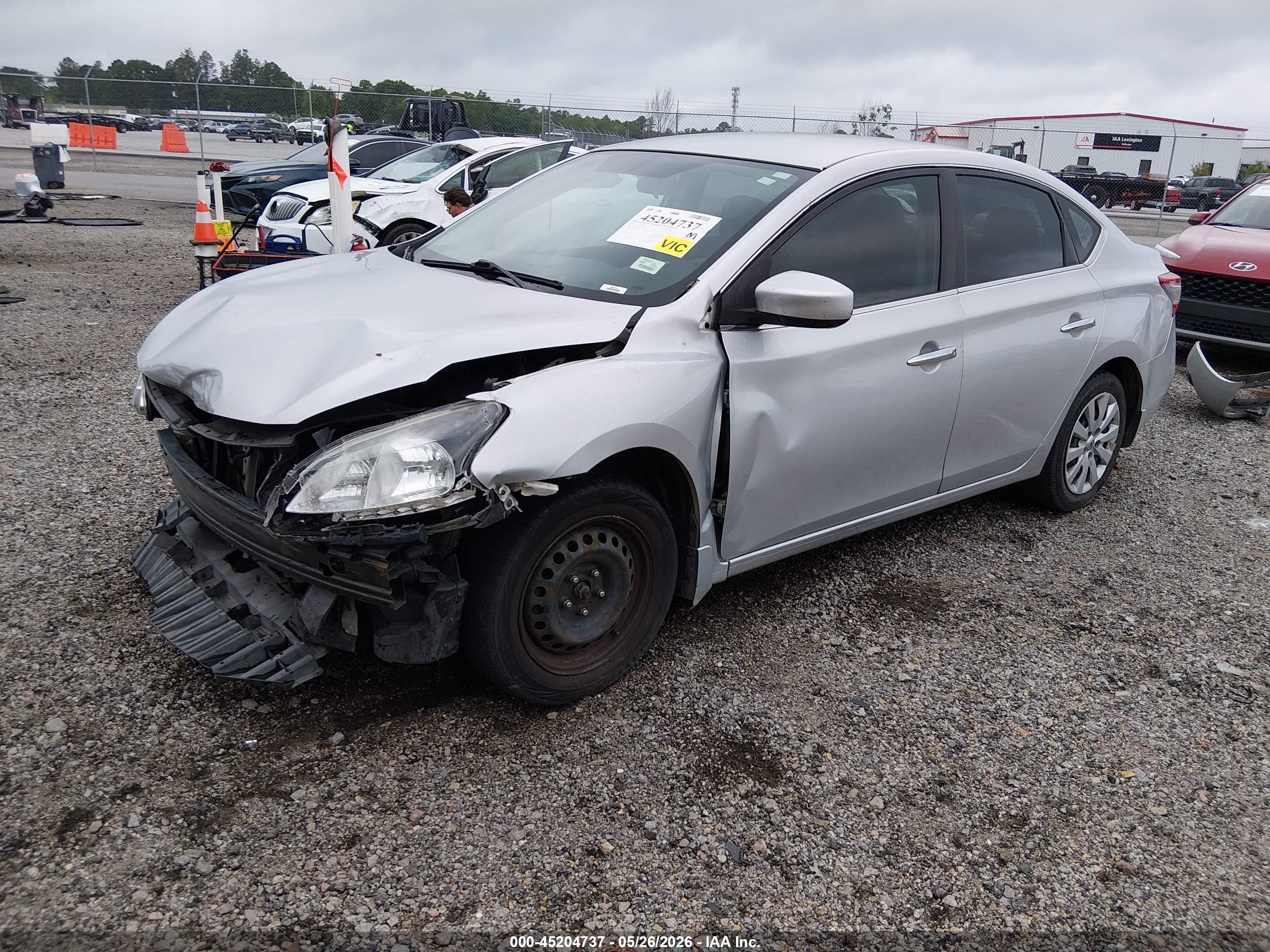 2015 Nissan Sentra S Silver vin: 3N1AB7AP3FY361632